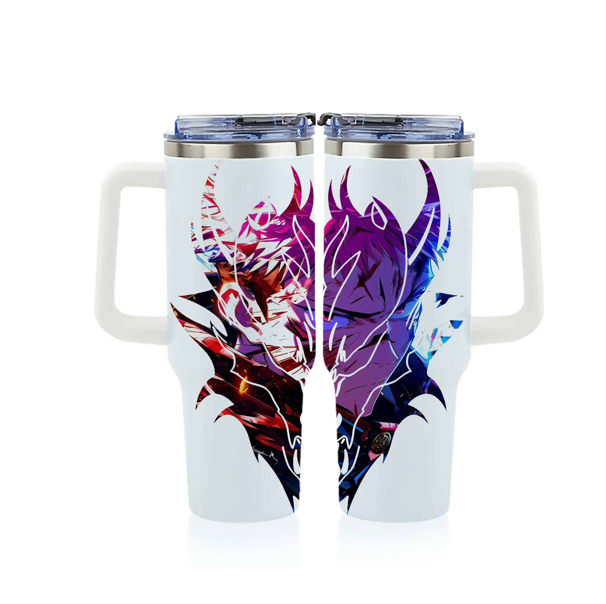 呪術廻戦 グッズ,虎杖 悠仁 - 1200mL フルプリント車用タンブラー ・ 304ステンレス 内側 ・ 201ステンレス 外側 ・ 保温 保冷 ・ 通勤 ドライブ アウトドア用