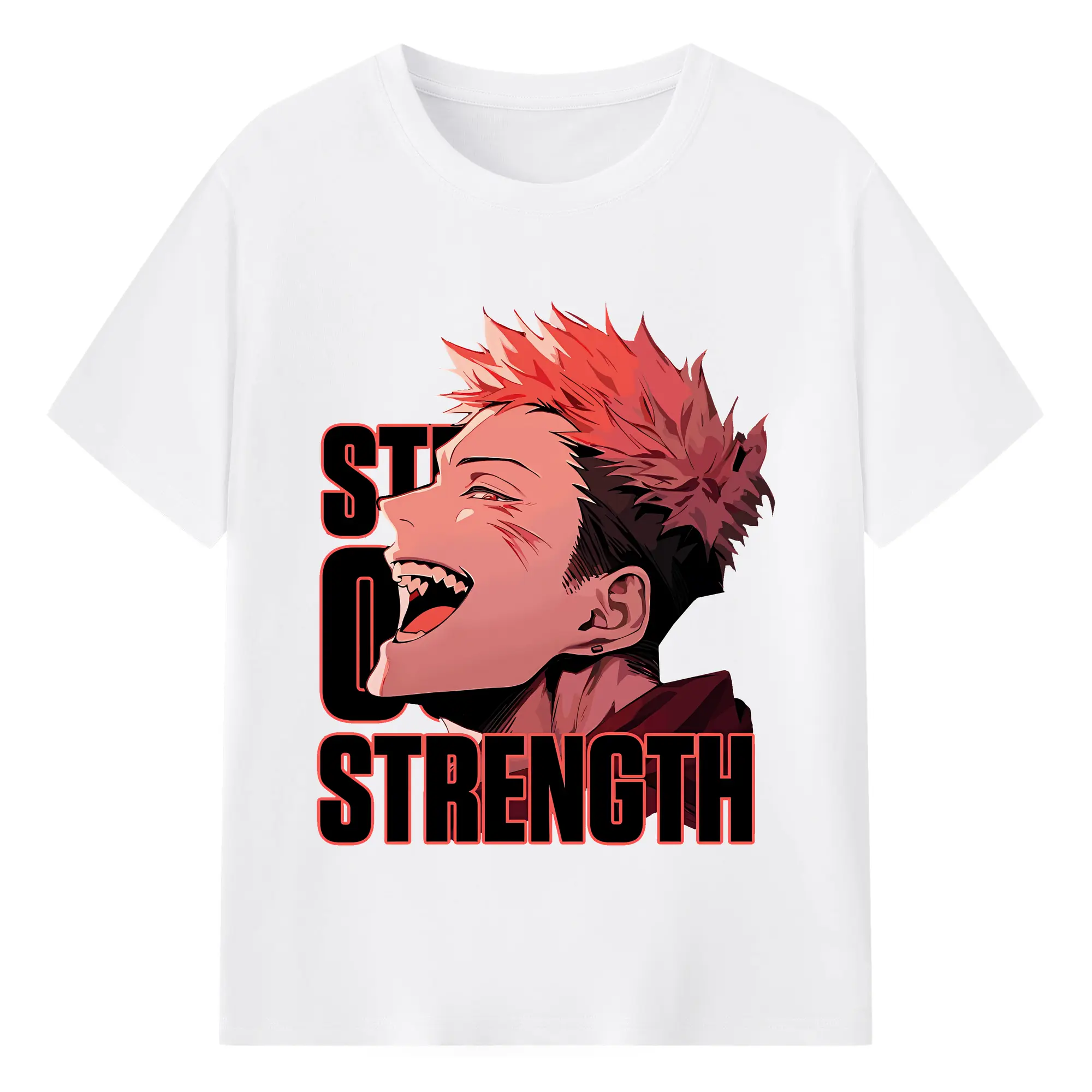 呪術廻戦 グッズ,虎杖 悠仁 - 綿100％ 半袖Tシャツ ・ フロントプリント ・ 快適 通気性 ・ 日常使い 散歩 スポーツ用