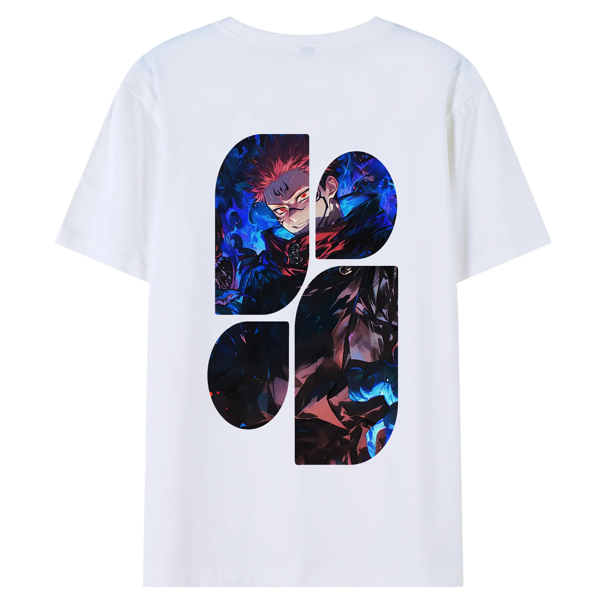 呪術廻戦 グッズ,虎杖 悠仁 - 綿100％ 半袖Tシャツ ・ バックプリント ・ 快適 通気性 ・ 日常使い 散歩 スポーツ用