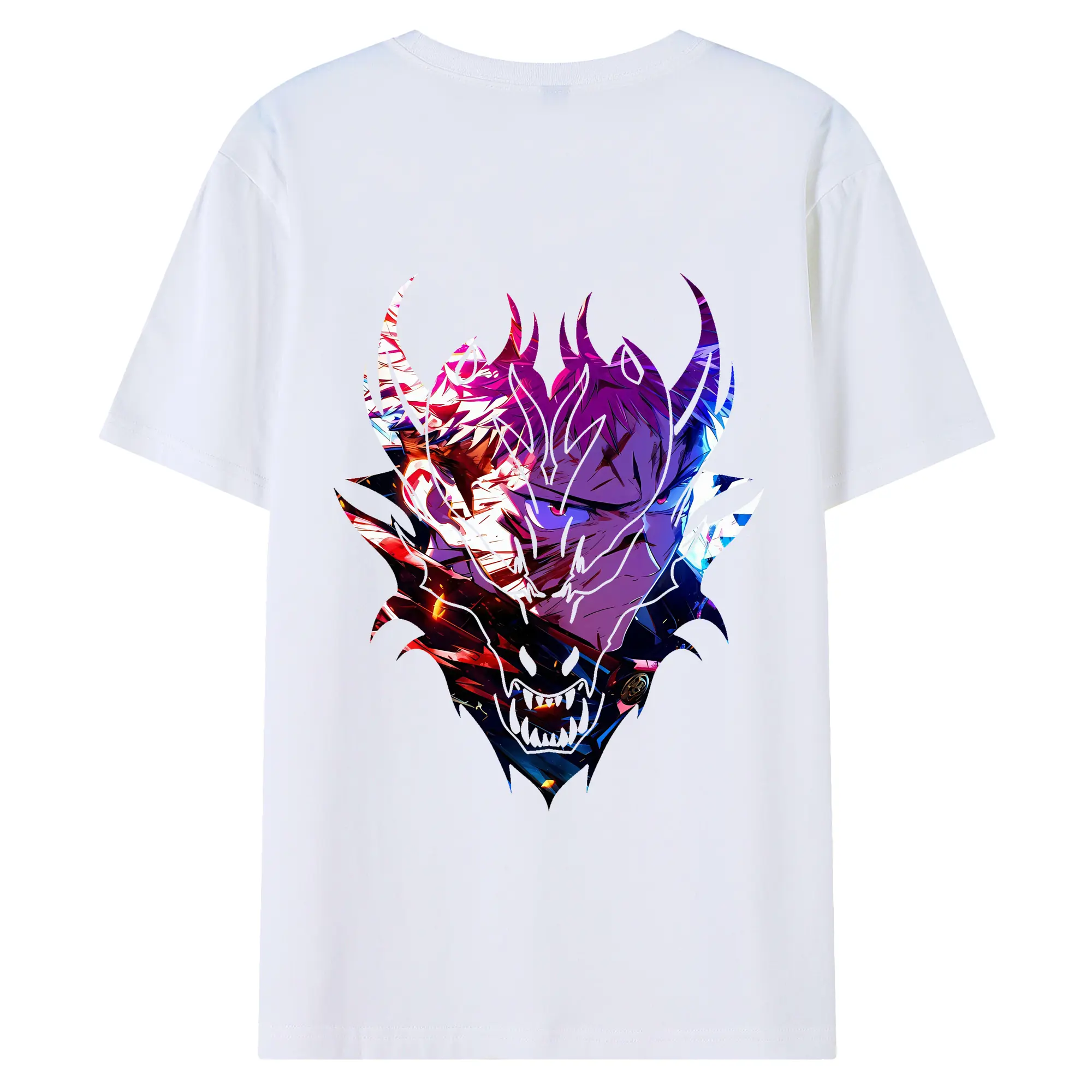 呪術廻戦 グッズ,虎杖 悠仁 - 綿100％ 半袖Tシャツ ・ バックプリント ・ 快適 通気性 ・ 日常使い 散歩 スポーツ用