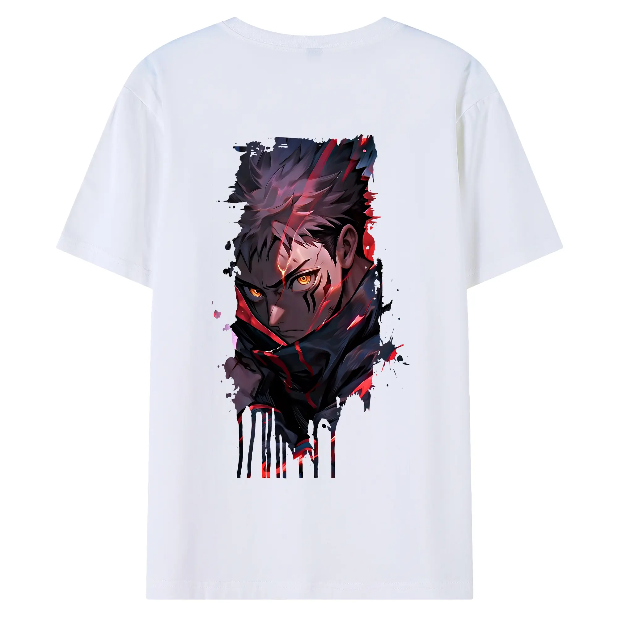 呪術廻戦 グッズ,虎杖 悠仁 - 綿100％ 半袖Tシャツ ・ バックプリント ・ 快適 通気性 ・ 日常使い 散歩 スポーツ用