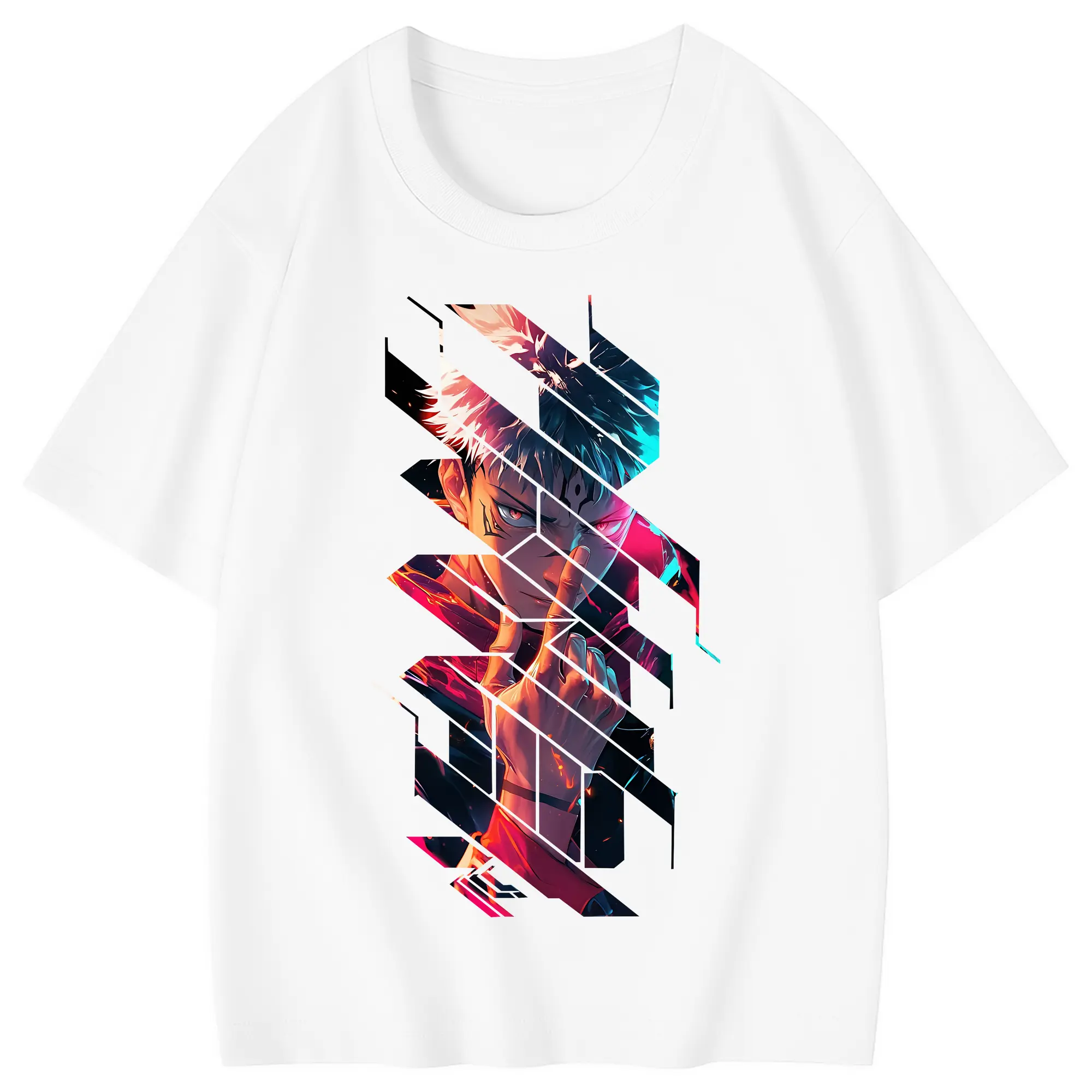 呪術廻戦 グッズ,虎杖 悠仁 - 綿100％ キッズTシャツ ・ フロントプリント ・ 快適 通気性 ・ スポーツ カジュアル 散歩用