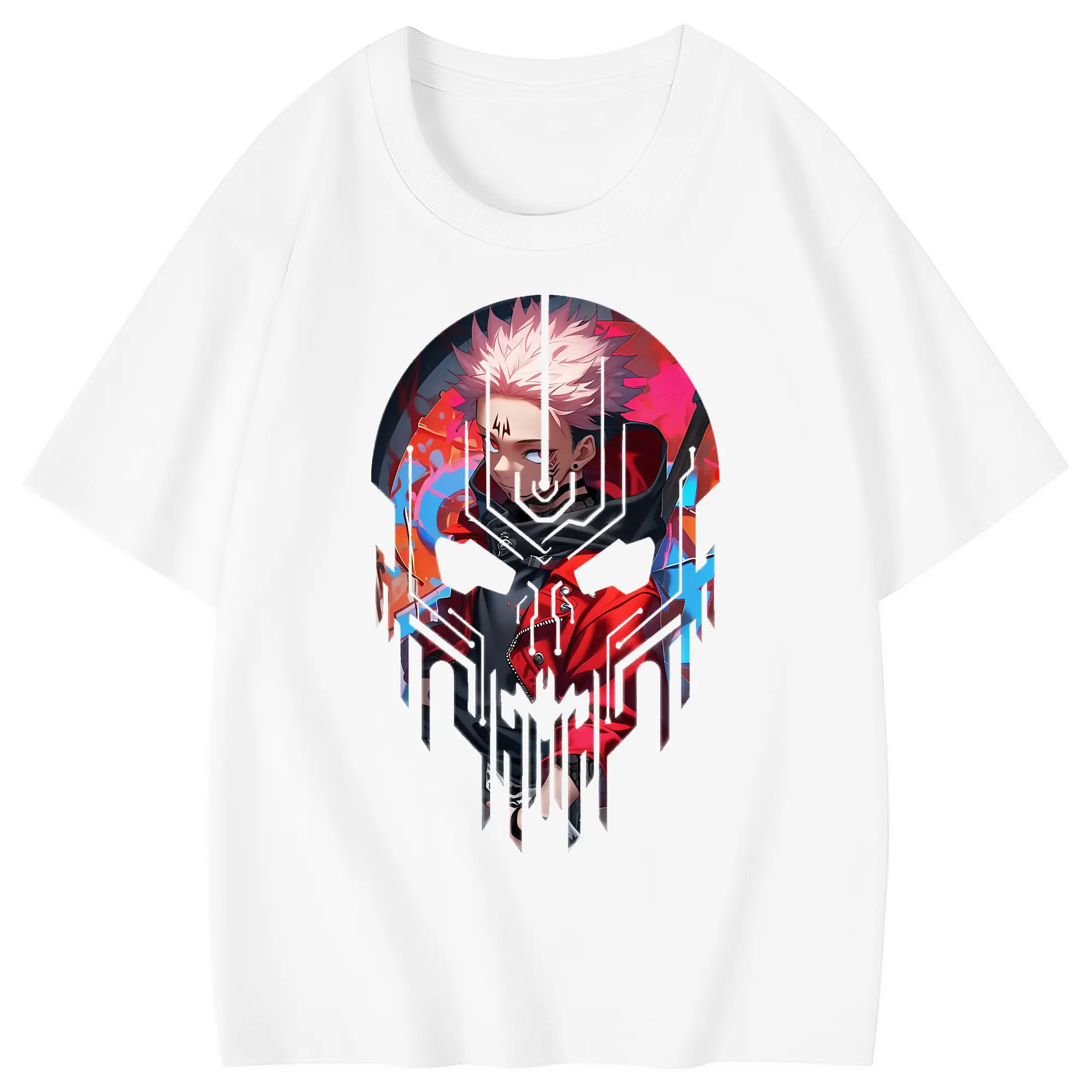 呪術廻戦 グッズ,虎杖 悠仁 - 綿100％ キッズTシャツ ・ フロントプリント ・ 快適 通気性 ・ スポーツ カジュアル 散歩用