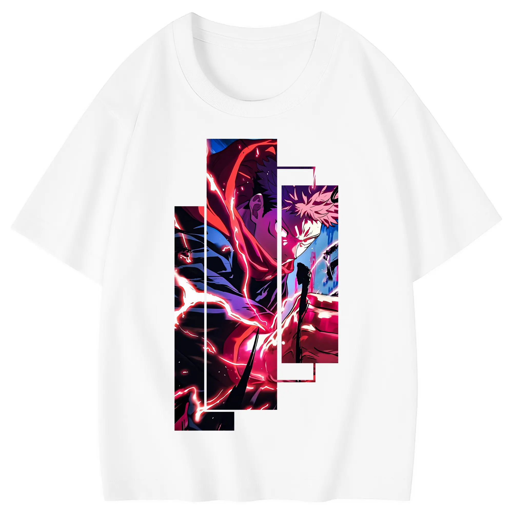 呪術廻戦 グッズ,虎杖 悠仁 - 綿100％ キッズTシャツ ・ フロントプリント ・ 快適 通気性 ・ スポーツ カジュアル 散歩用