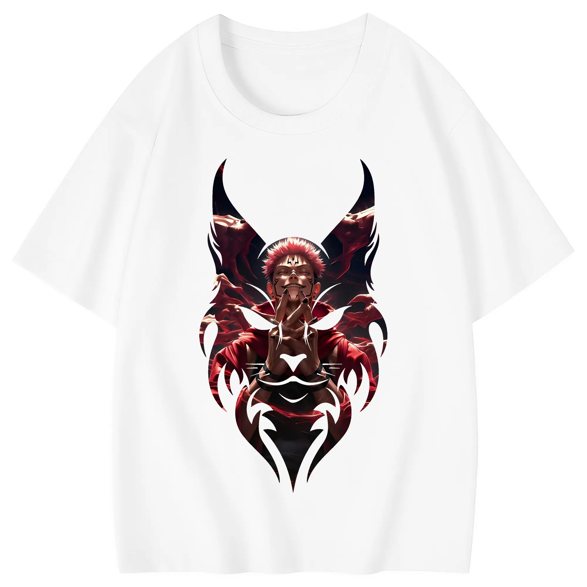 呪術廻戦 グッズ,虎杖 悠仁 - 綿100％ キッズTシャツ ・ フロントプリント ・ 快適 通気性 ・ スポーツ カジュアル 散歩用