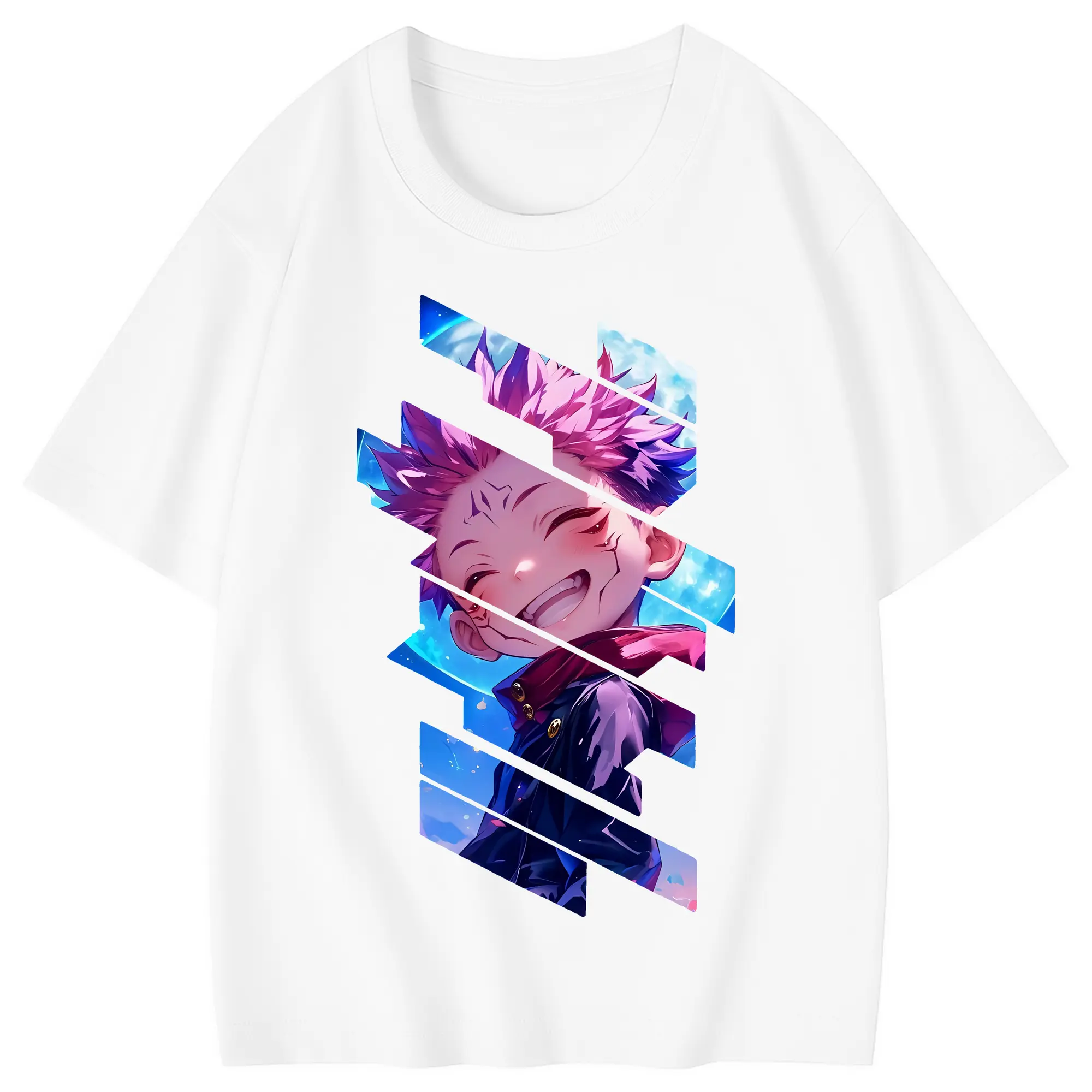 呪術廻戦 グッズ,虎杖 悠仁 - 綿100％ キッズTシャツ ・ フロントプリント ・ 快適 通気性 ・ スポーツ カジュアル 散歩用