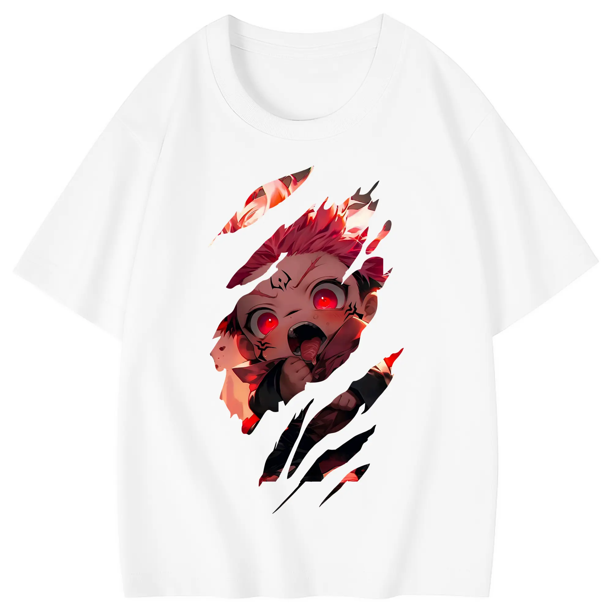 呪術廻戦 グッズ,虎杖 悠仁 - 綿100％ キッズTシャツ ・ フロントプリント ・ 快適 通気性 ・ スポーツ カジュアル 散歩用