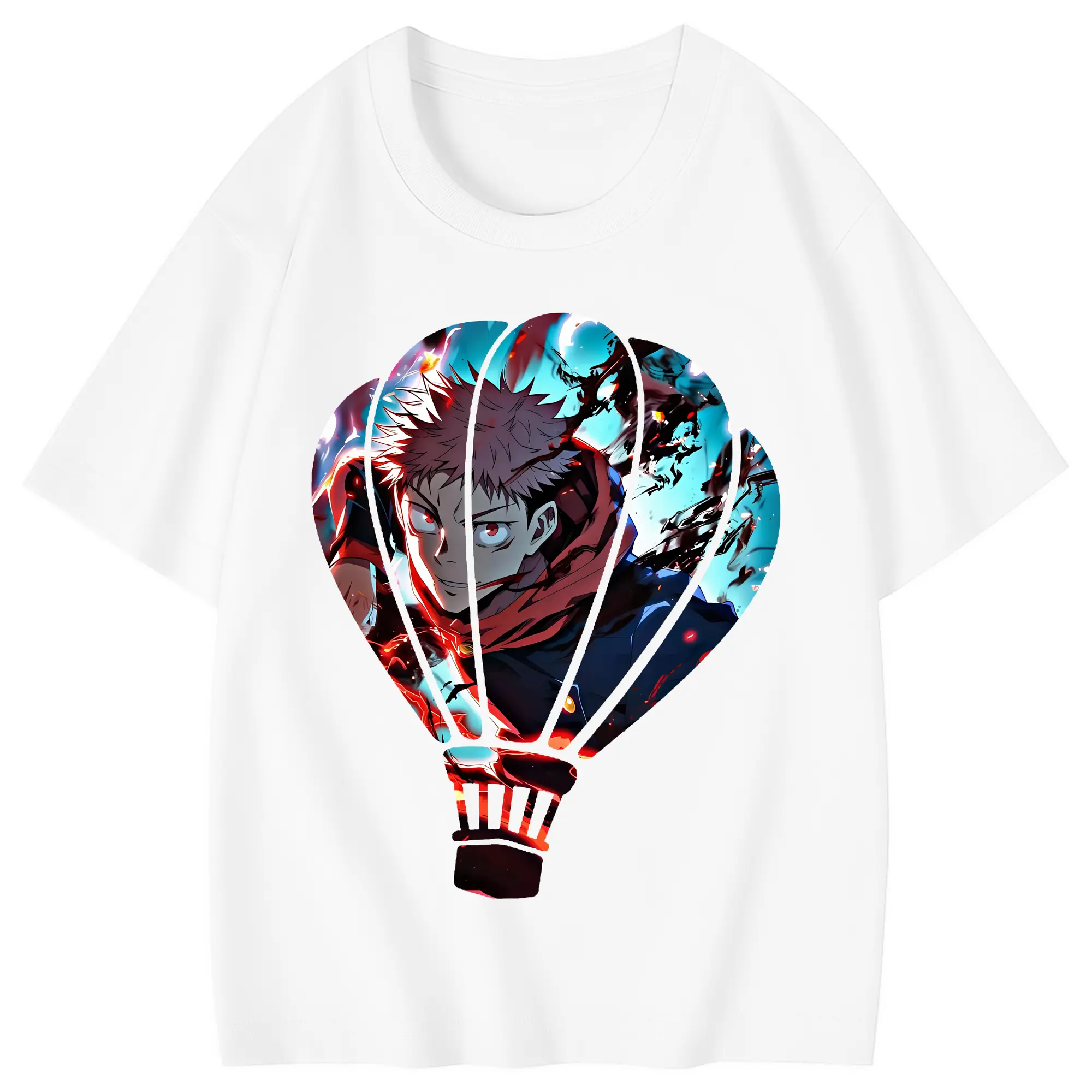 呪術廻戦 グッズ,虎杖 悠仁 - 綿100％ キッズTシャツ ・ フロントプリント ・ 快適 通気性 ・ スポーツ カジュアル 散歩用