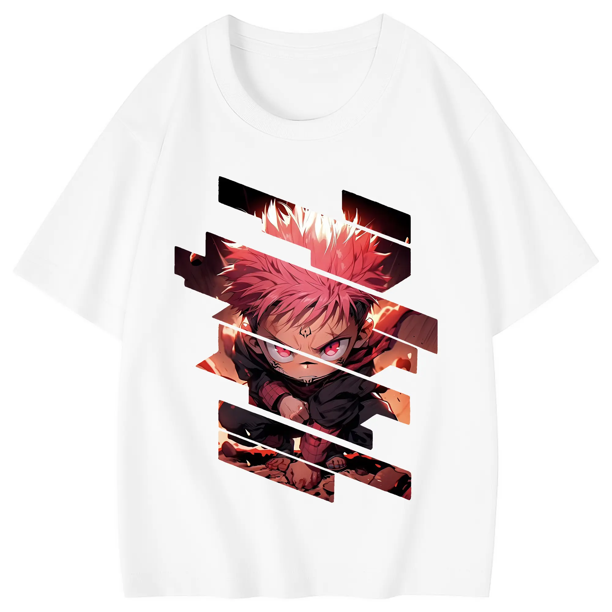 呪術廻戦 グッズ,虎杖 悠仁 - 綿100％ キッズTシャツ ・ フロントプリント ・ 快適 通気性 ・ スポーツ カジュアル 散歩用