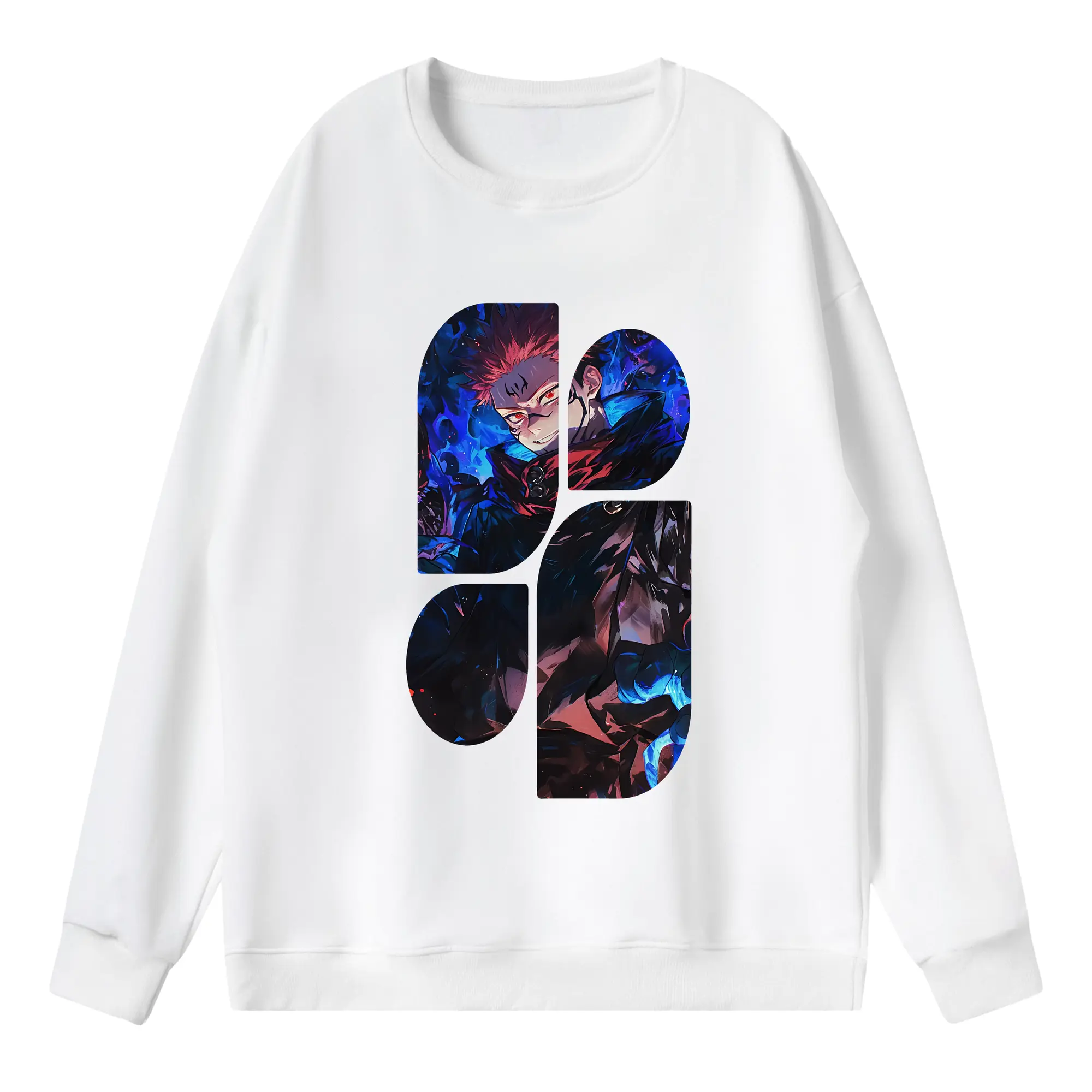 呪術廻戦 グッズ,虎杖 悠仁 - 薄手 クルーネック スウェット 裏毛260g · ポリエステル 春秋向け カジュアル 男女兼用 · トレーナー デイリー スポーツ 散歩に最適