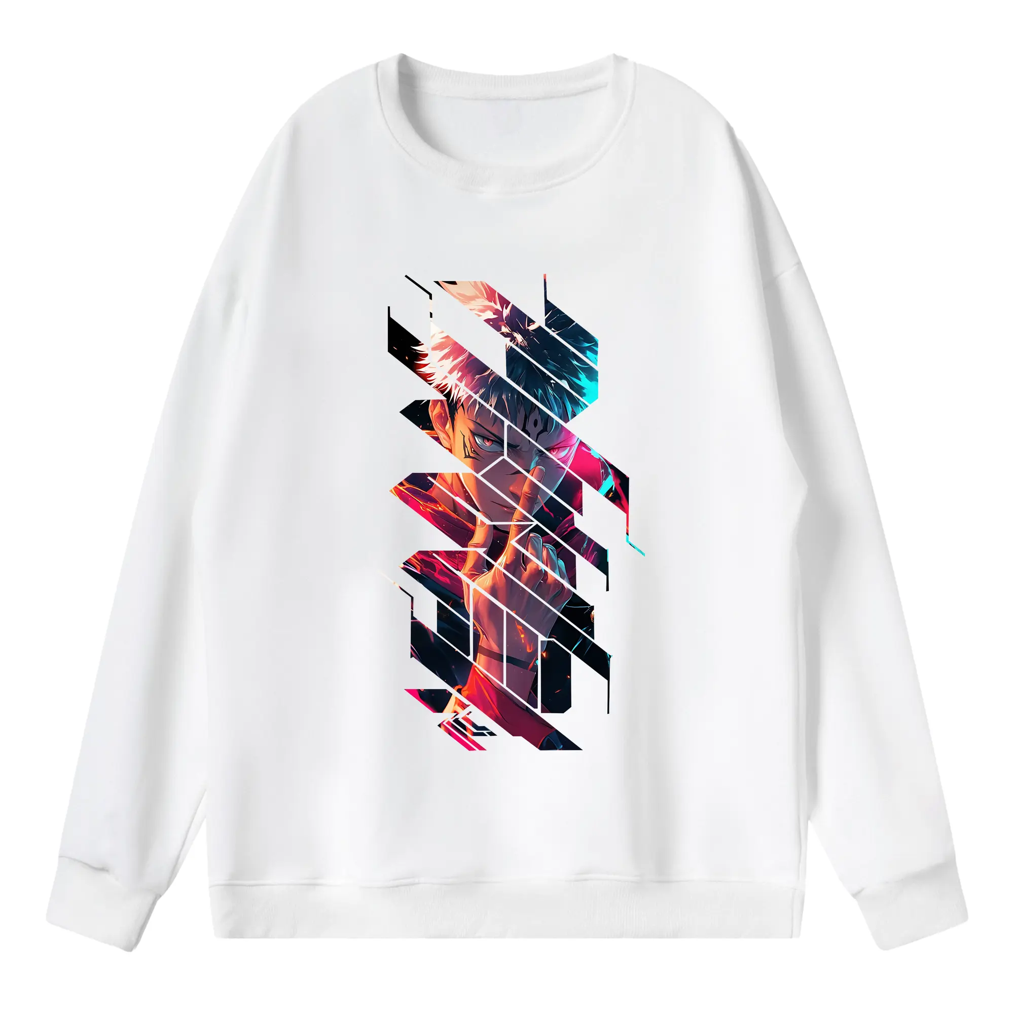 呪術廻戦 グッズ,虎杖 悠仁 - 薄手 クルーネック スウェット 裏毛260g · ポリエステル 春秋向け カジュアル 男女兼用 · トレーナー デイリー スポーツ 散歩に最適