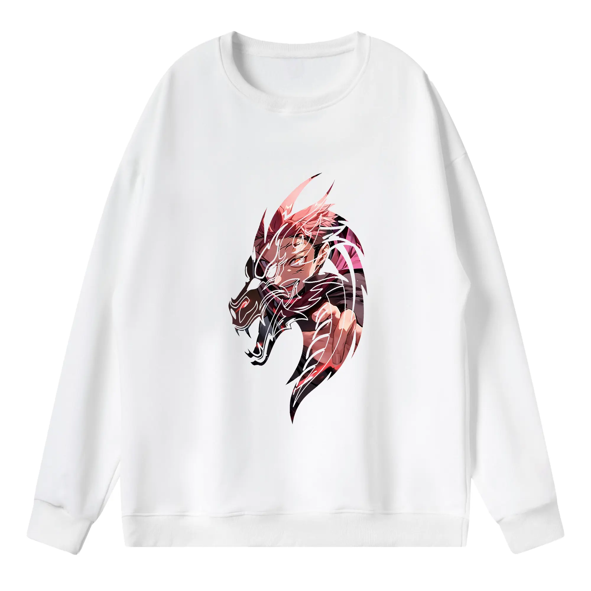 呪術廻戦 グッズ,虎杖 悠仁 - 薄手 クルーネック スウェット 裏毛260g · ポリエステル 春秋向け カジュアル 男女兼用 · トレーナー デイリー スポーツ 散歩に最適