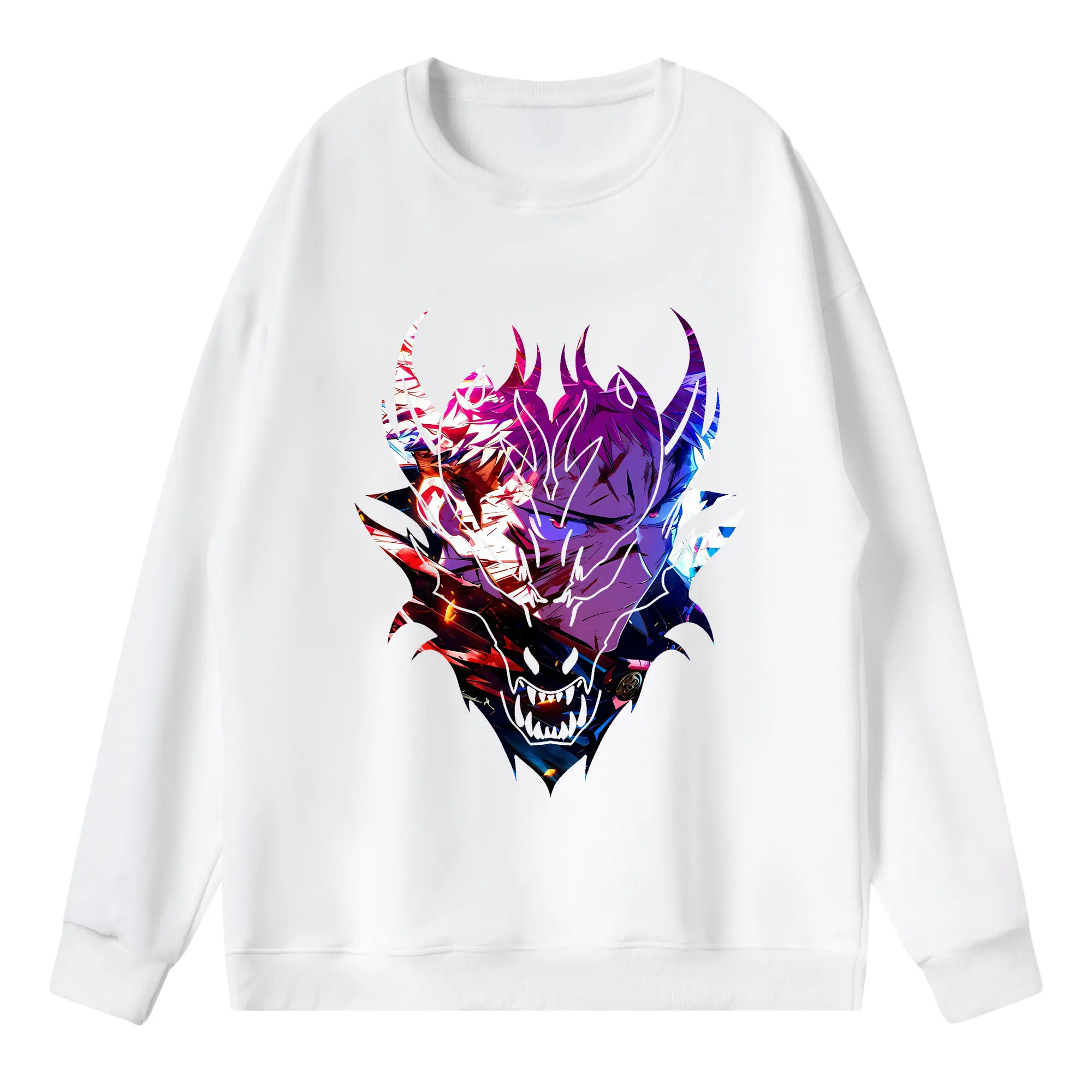 呪術廻戦 グッズ,虎杖 悠仁 - 薄手 クルーネック スウェット 裏毛260g · ポリエステル 春秋向け カジュアル 男女兼用 · トレーナー デイリー スポーツ 散歩に最適