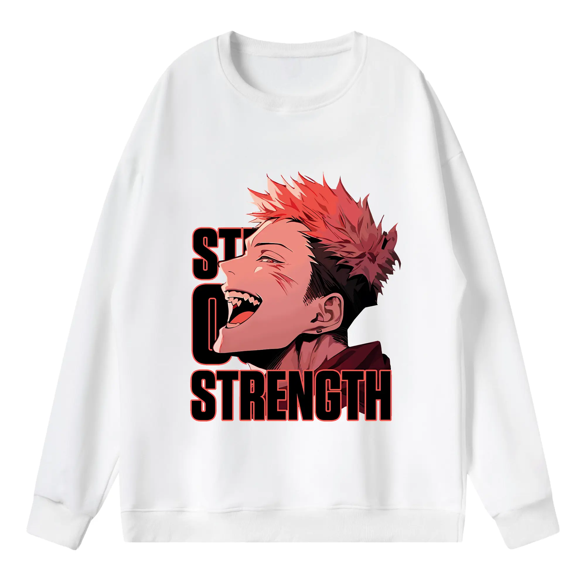 呪術廻戦 グッズ,虎杖 悠仁 - 薄手 クルーネック スウェット 裏毛260g · ポリエステル 春秋向け カジュアル 男女兼用 · トレーナー デイリー スポーツ 散歩に最適