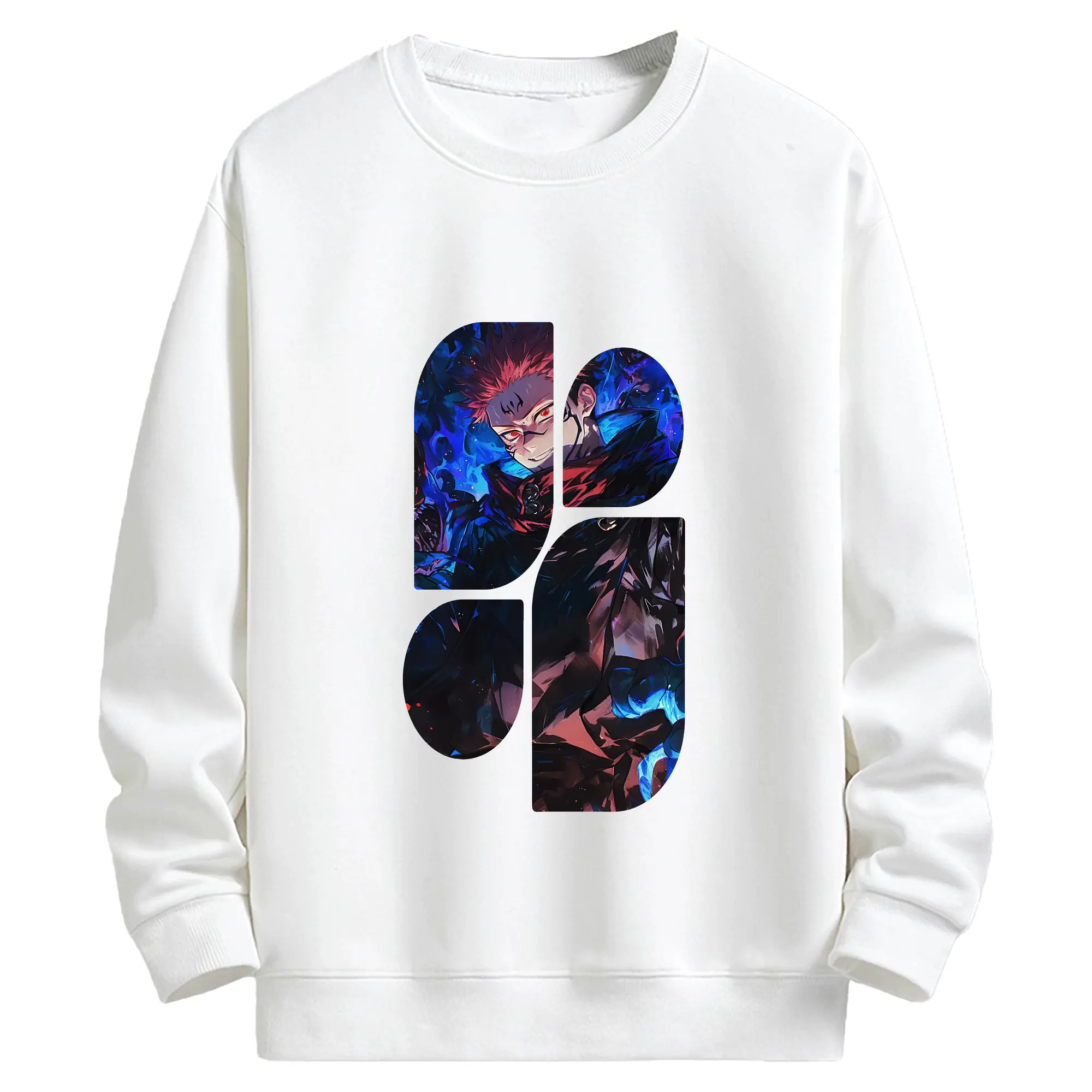 呪術廻戦 グッズ,虎杖 悠仁 - キッズ クルーネックスウェットシャツ ・ フロントプリント ・ 綿80％ ポリエステル20％ ・ 快適 通学 スポーツ 日常使い お散歩用