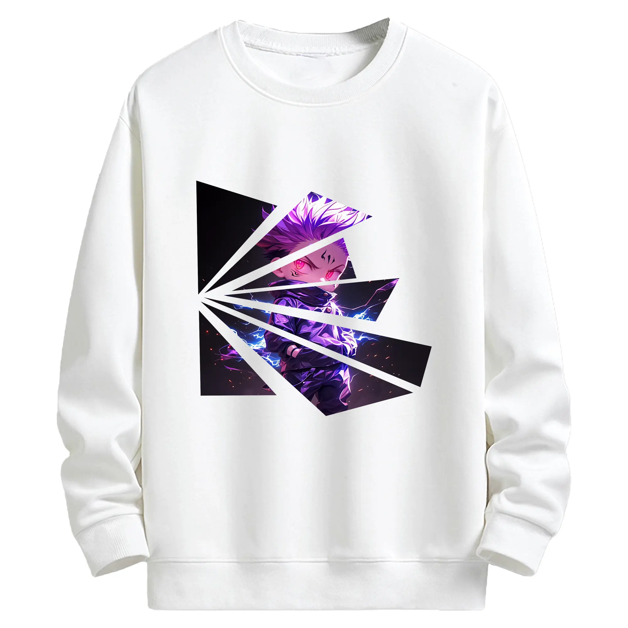 呪術廻戦 グッズ,虎杖 悠仁 - キッズ クルーネックスウェットシャツ ・ フロントプリント ・ 綿80％ ポリエステル20％ ・ 快適 通学 スポーツ 日常使い お散歩用