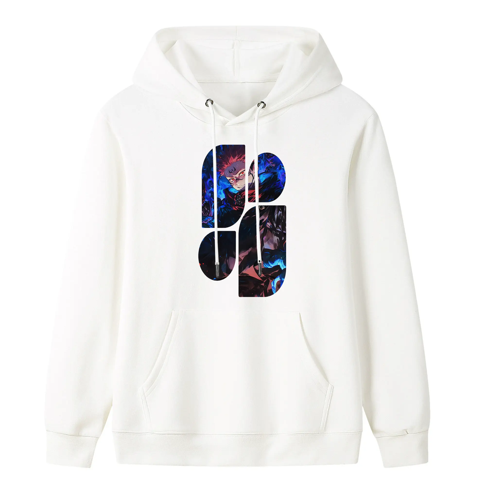 呪術廻戦 グッズ,虎杖 悠仁 - キッズ フード付きパーカー ・ フロントプリント ・ ポリエステル100％ ・ 快適 通学 スポーツ 日常使い お散歩用