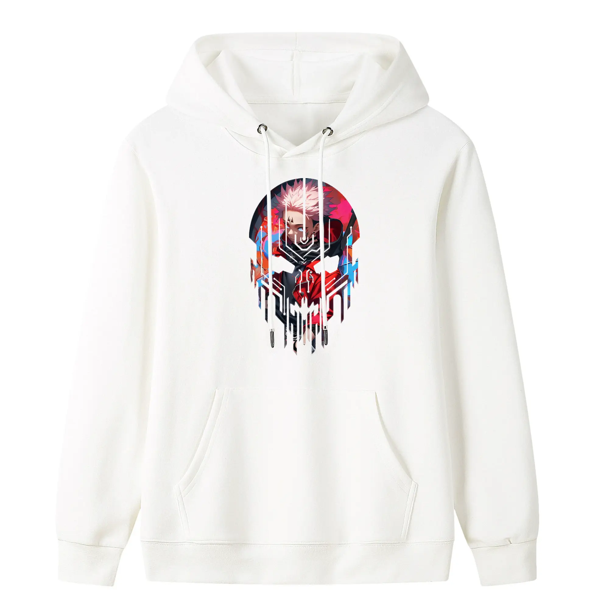呪術廻戦 グッズ,虎杖 悠仁 - キッズ フード付きパーカー ・ フロントプリント ・ ポリエステル100％ ・ 快適 通学 スポーツ 日常使い お散歩用
