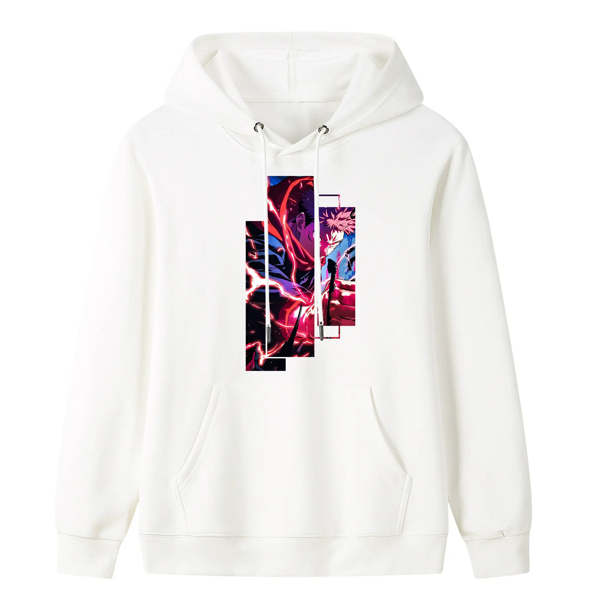 呪術廻戦 グッズ,虎杖 悠仁 - キッズ フード付きパーカー ・ フロントプリント ・ ポリエステル100％ ・ 快適 通学 スポーツ 日常使い お散歩用