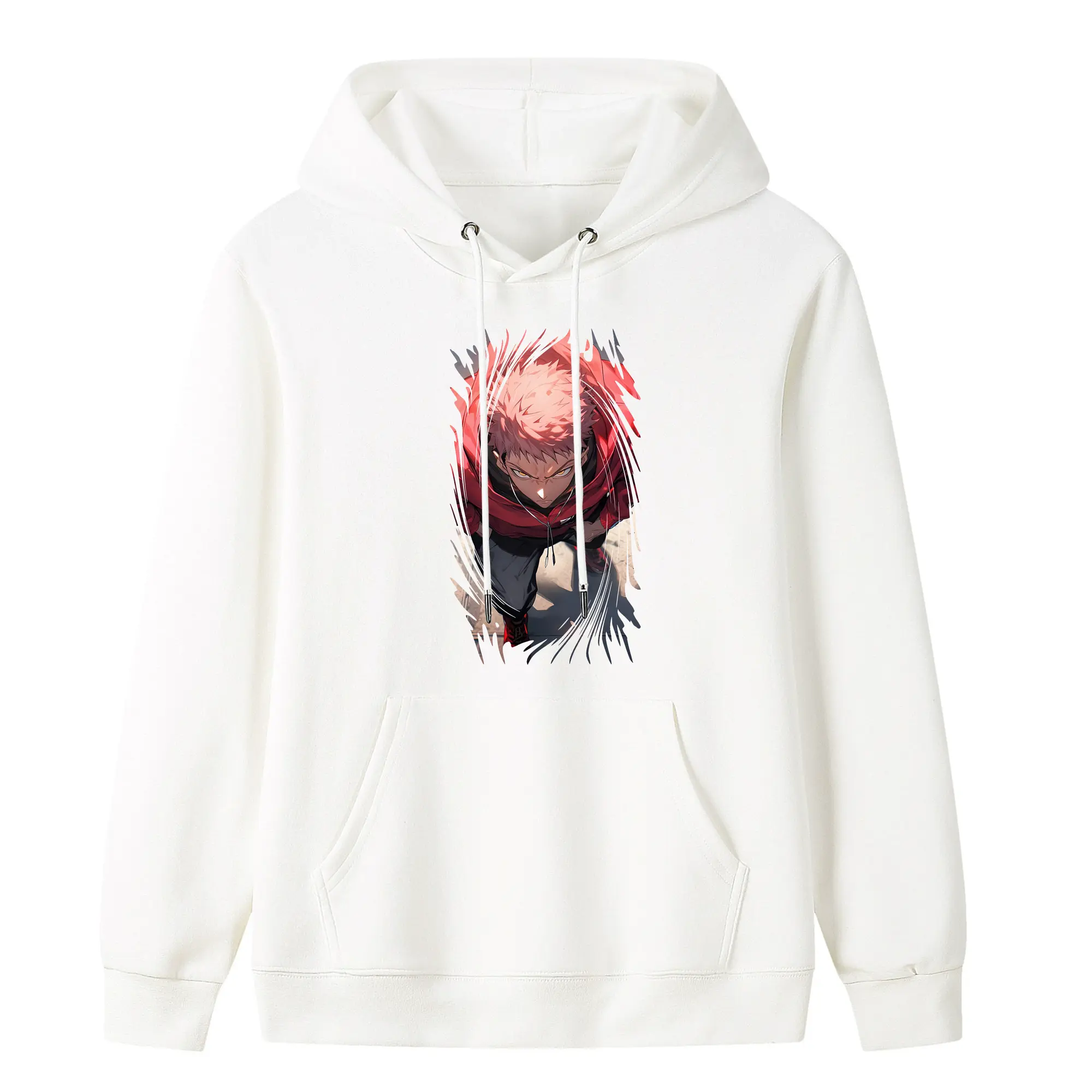 呪術廻戦 グッズ,虎杖 悠仁 - キッズ フード付きパーカー ・ フロントプリント ・ ポリエステル100％ ・ 快適 通学 スポーツ 日常使い お散歩用