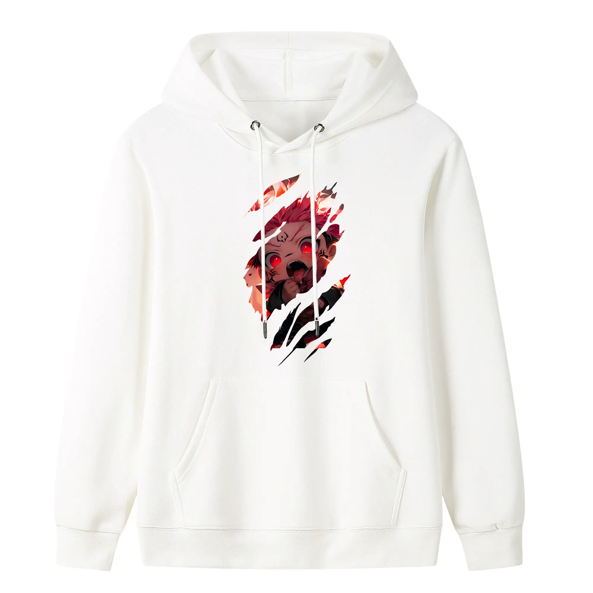 呪術廻戦 グッズ,虎杖 悠仁 - キッズ フード付きパーカー ・ フロントプリント ・ ポリエステル100％ ・ 快適 通学 スポーツ 日常使い お散歩用