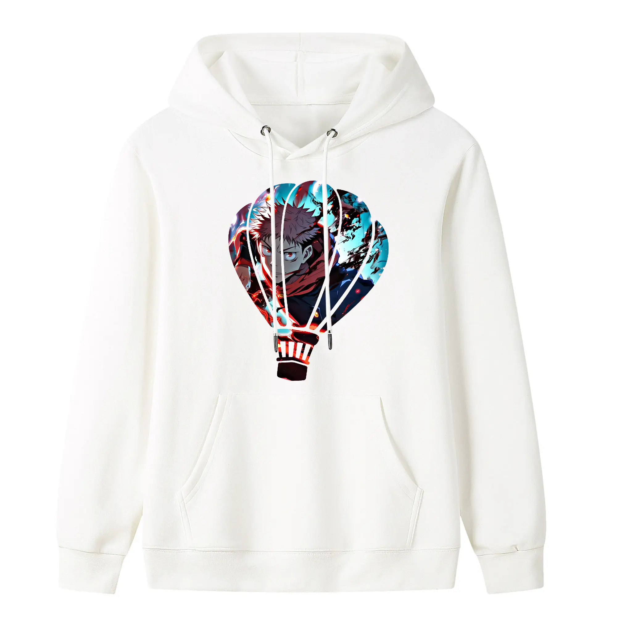 呪術廻戦 グッズ,虎杖 悠仁 - キッズ フード付きパーカー ・ フロントプリント ・ ポリエステル100％ ・ 快適 通学 スポーツ 日常使い お散歩用