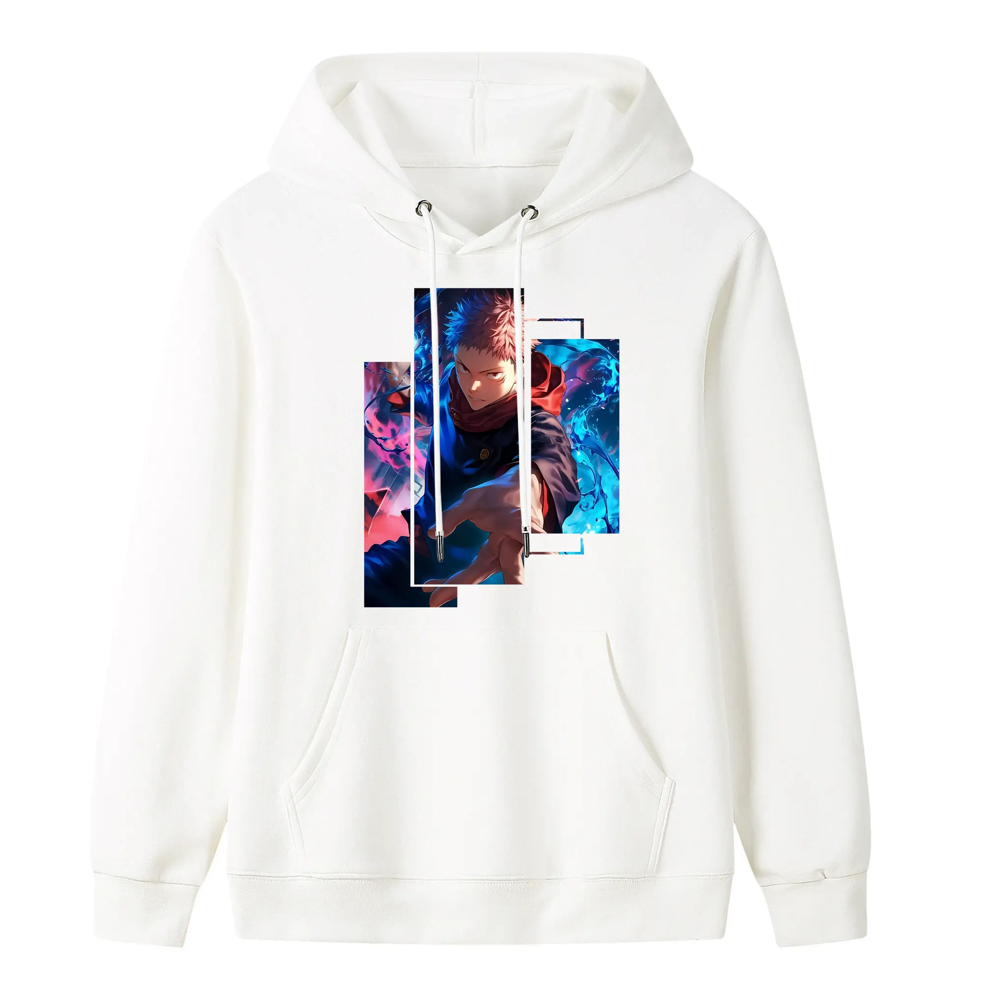 呪術廻戦 グッズ,虎杖 悠仁 - キッズ フード付きパーカー ・ フロントプリント ・ ポリエステル100％ ・ 快適 通学 スポーツ 日常使い お散歩用