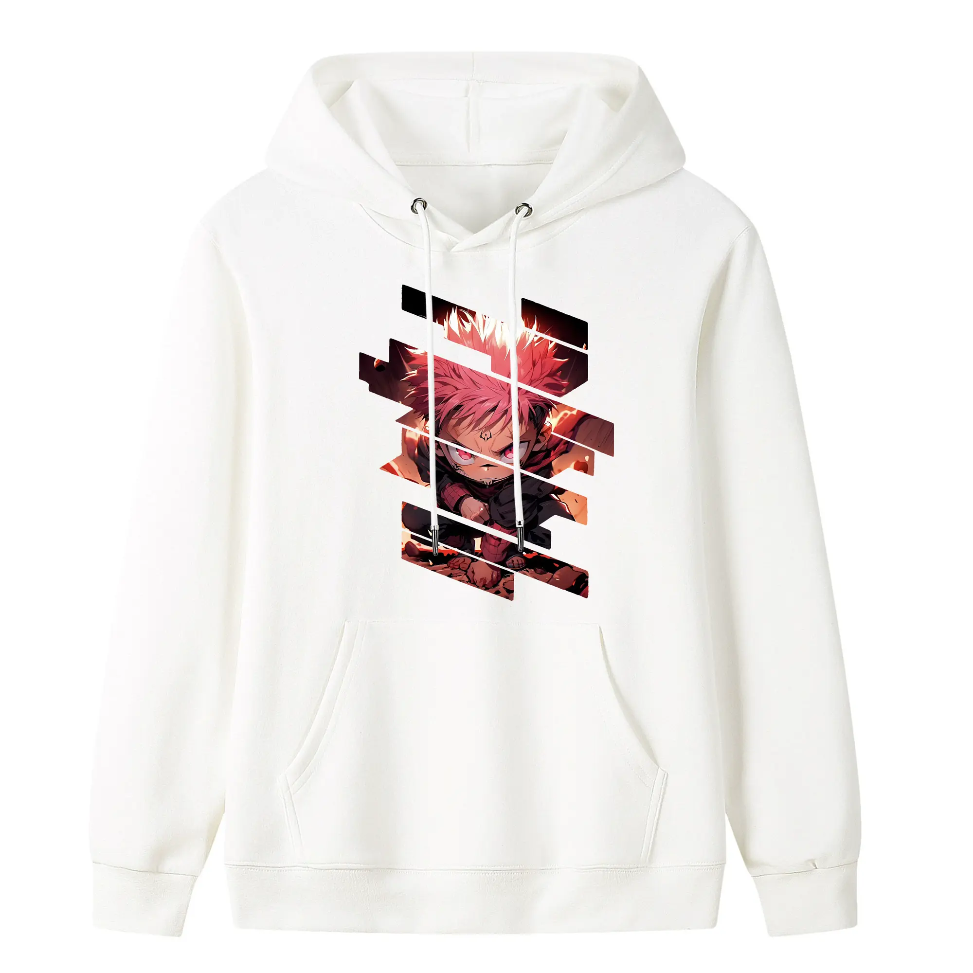 呪術廻戦 グッズ,虎杖 悠仁 - キッズ フード付きパーカー ・ フロントプリント ・ ポリエステル100％ ・ 快適 通学 スポーツ 日常使い お散歩用