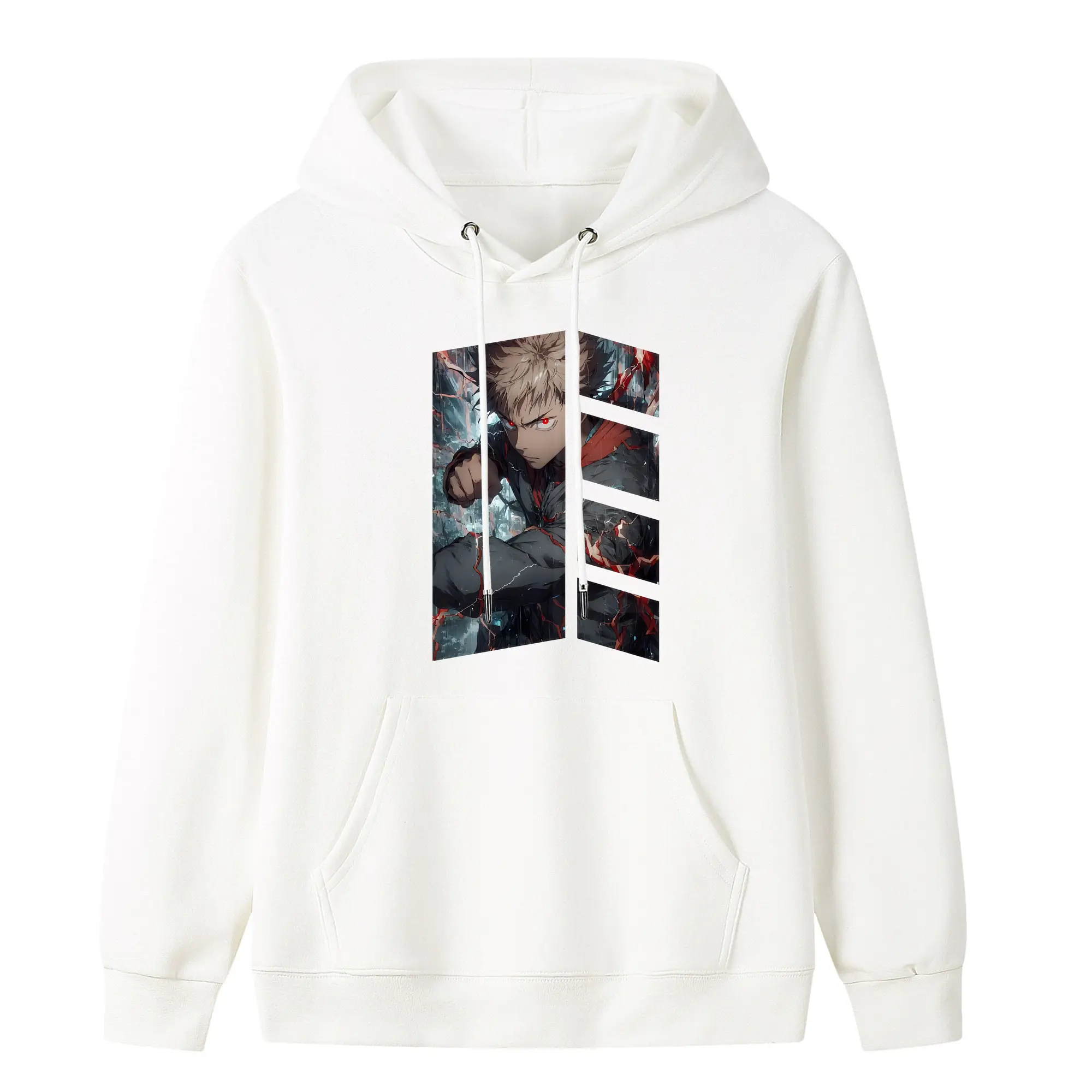 呪術廻戦 グッズ,虎杖 悠仁 - キッズ フード付きパーカー ・ フロントプリント ・ ポリエステル100％ ・ 快適 通学 スポーツ 日常使い お散歩用