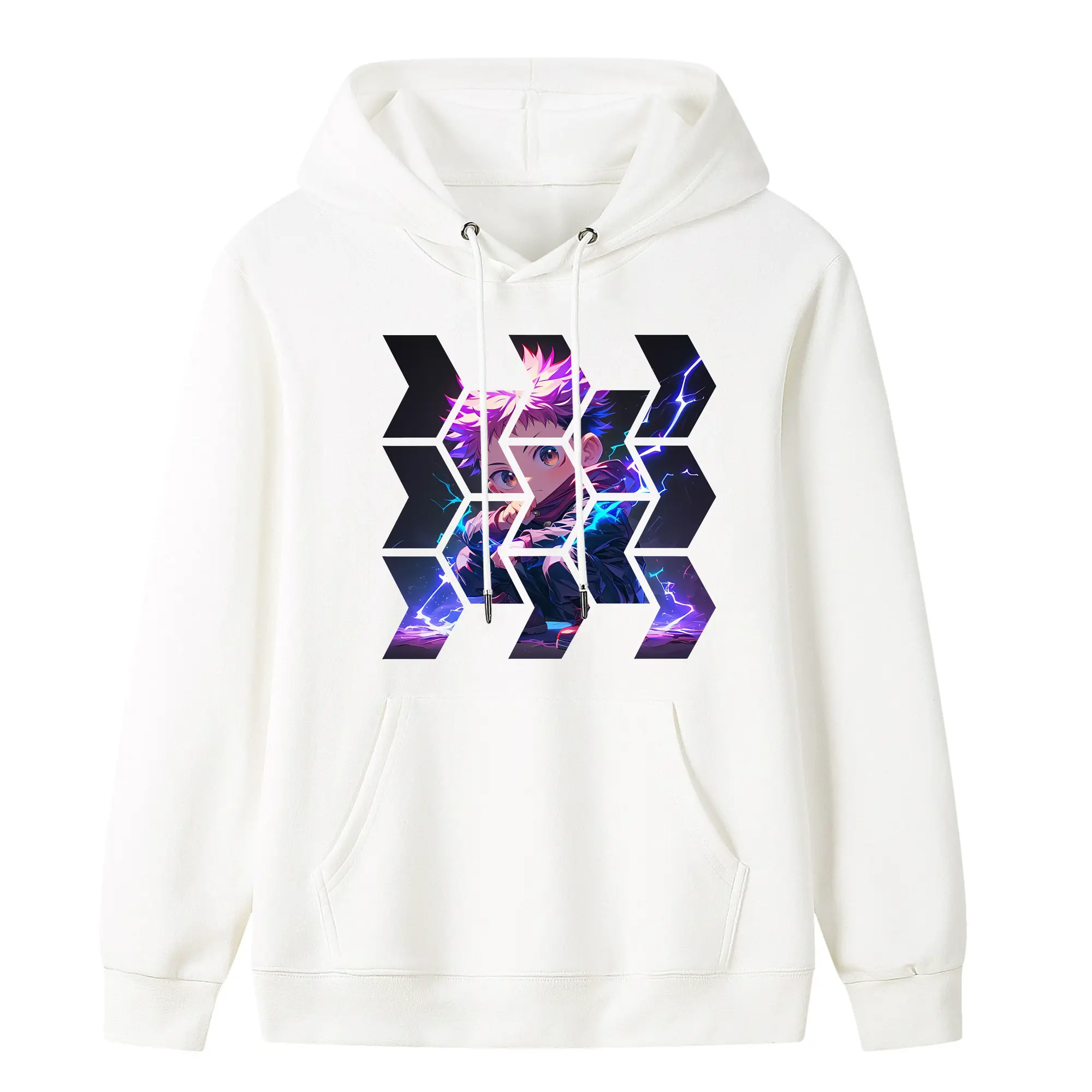 呪術廻戦 グッズ,虎杖 悠仁 - キッズ フード付きパーカー ・ フロントプリント ・ ポリエステル100％ ・ 快適 通学 スポーツ 日常使い お散歩用