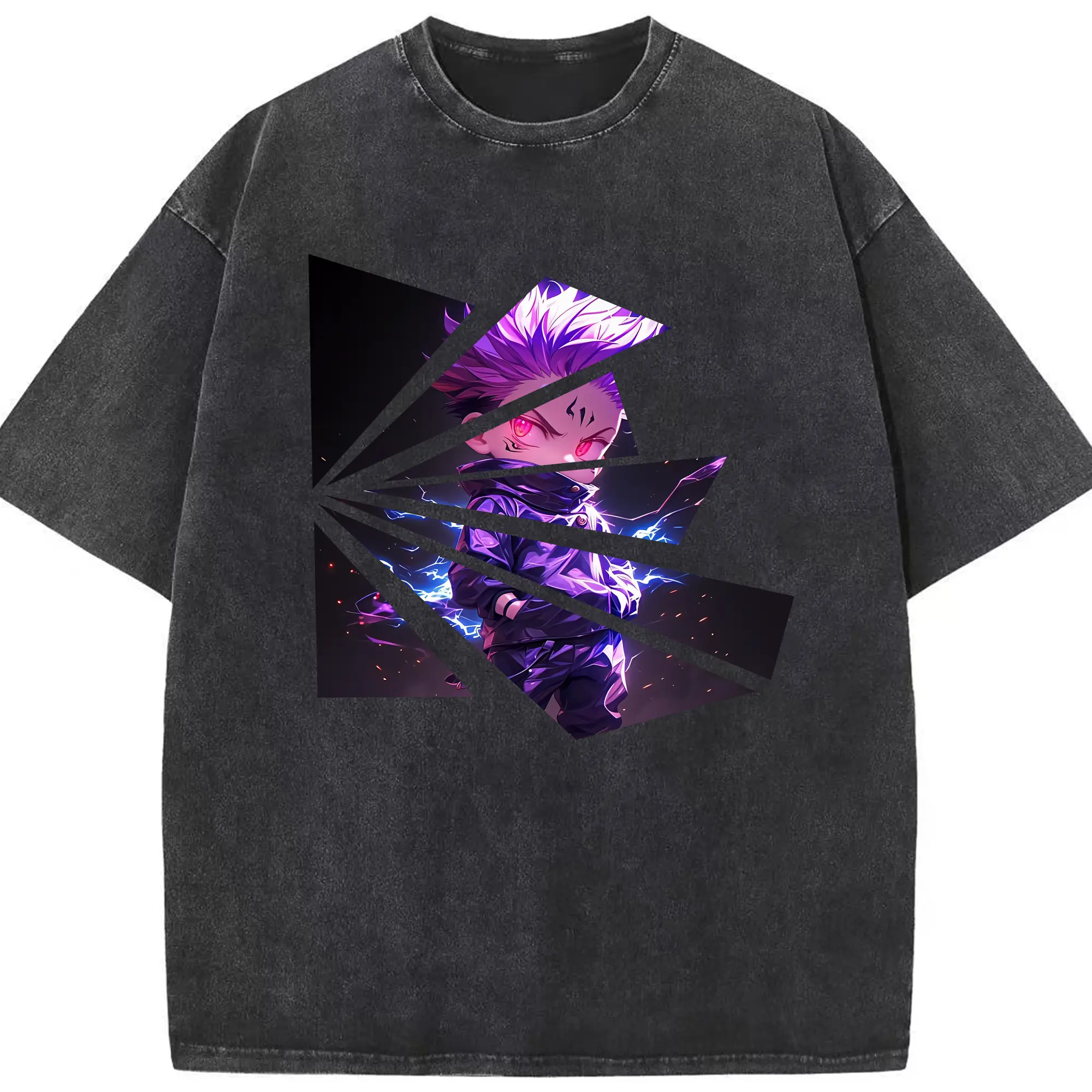 呪術廻戦 グッズ,虎杖 悠仁 - 綿100％ ヴィンテージ風 半袖Tシャツ ・ フロントプリント ・ 柔らか肌触り ・ 通気性 快適 ・ スポーツ カジュアル 外出用