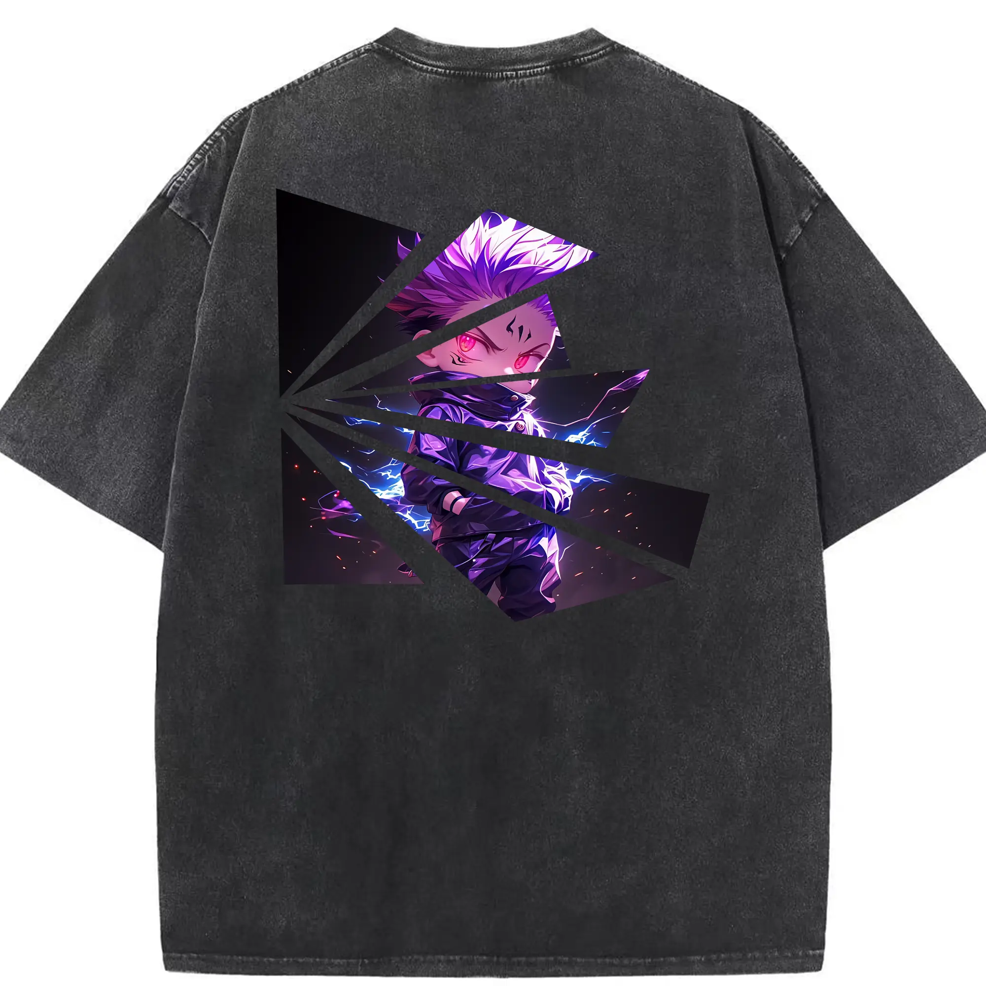 呪術廻戦 グッズ,虎杖 悠仁 - 綿100％ ヴィンテージ風 半袖Tシャツ ・ 背面プリント ・ 柔らか肌触り ・ 通気性 快適 ・ スポーツ カジュアル 外出用