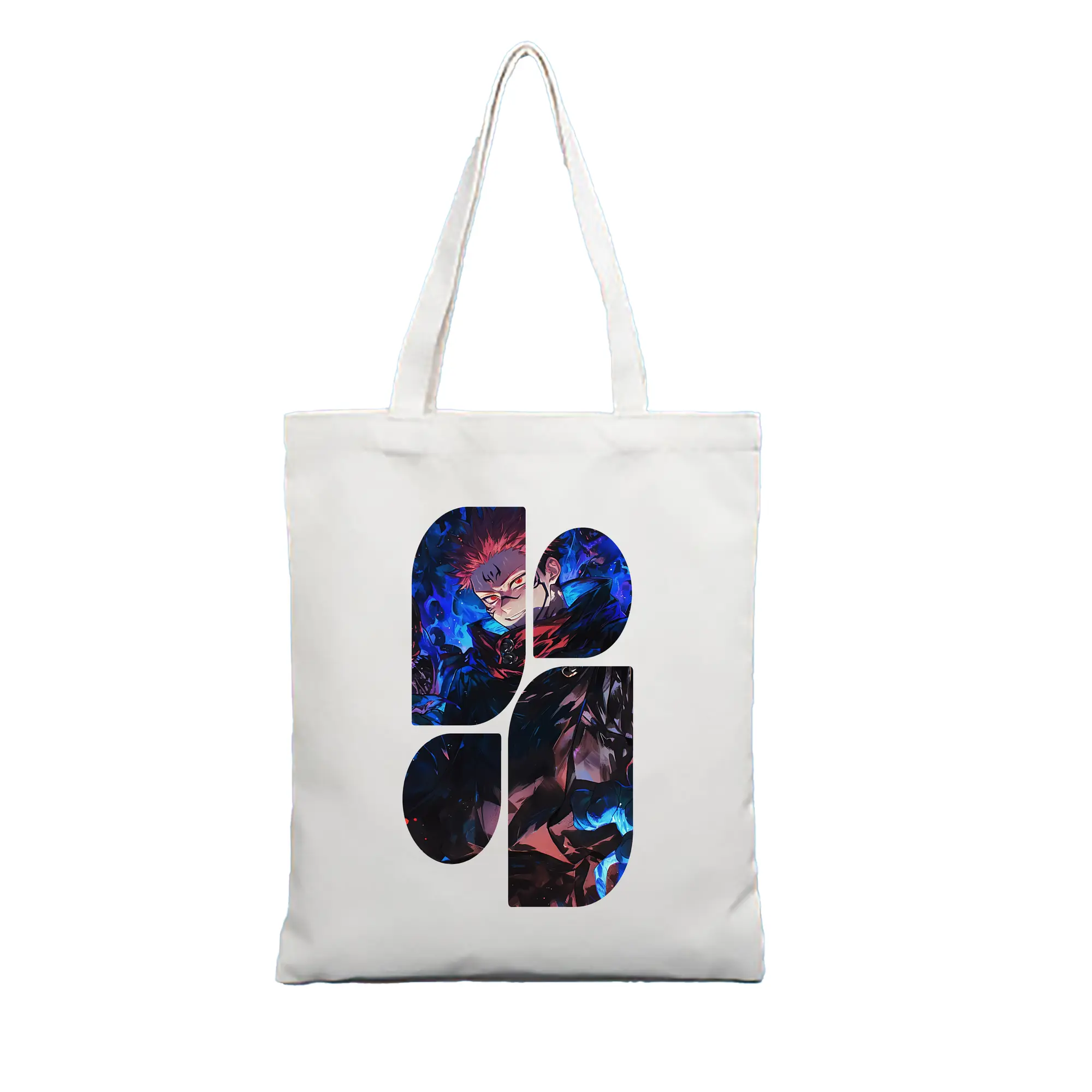 呪術廻戦 グッズ,虎杖 悠仁 - 縦型キャンバス手提げバッグ（トートバッグ） ・ キャンバス素材 ・ ショッピング用 ・ 軽量 丈夫 お手入れ簡単