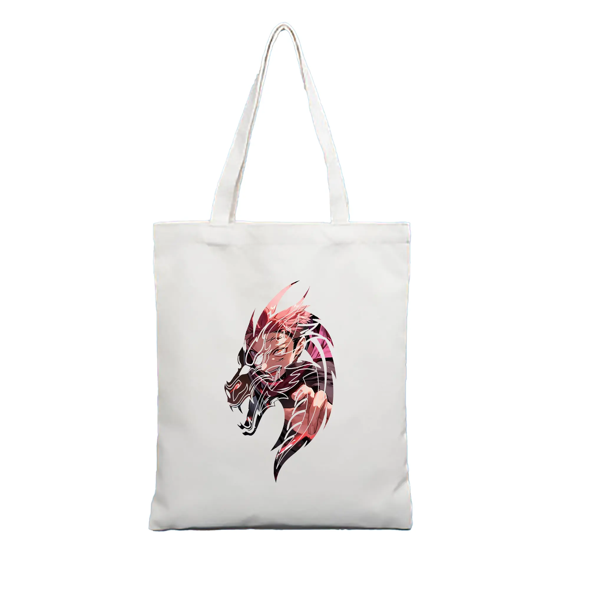 呪術廻戦 グッズ,虎杖 悠仁 - 縦型キャンバス手提げバッグ（トートバッグ） ・ キャンバス素材 ・ ショッピング用 ・ 軽量 丈夫 お手入れ簡単