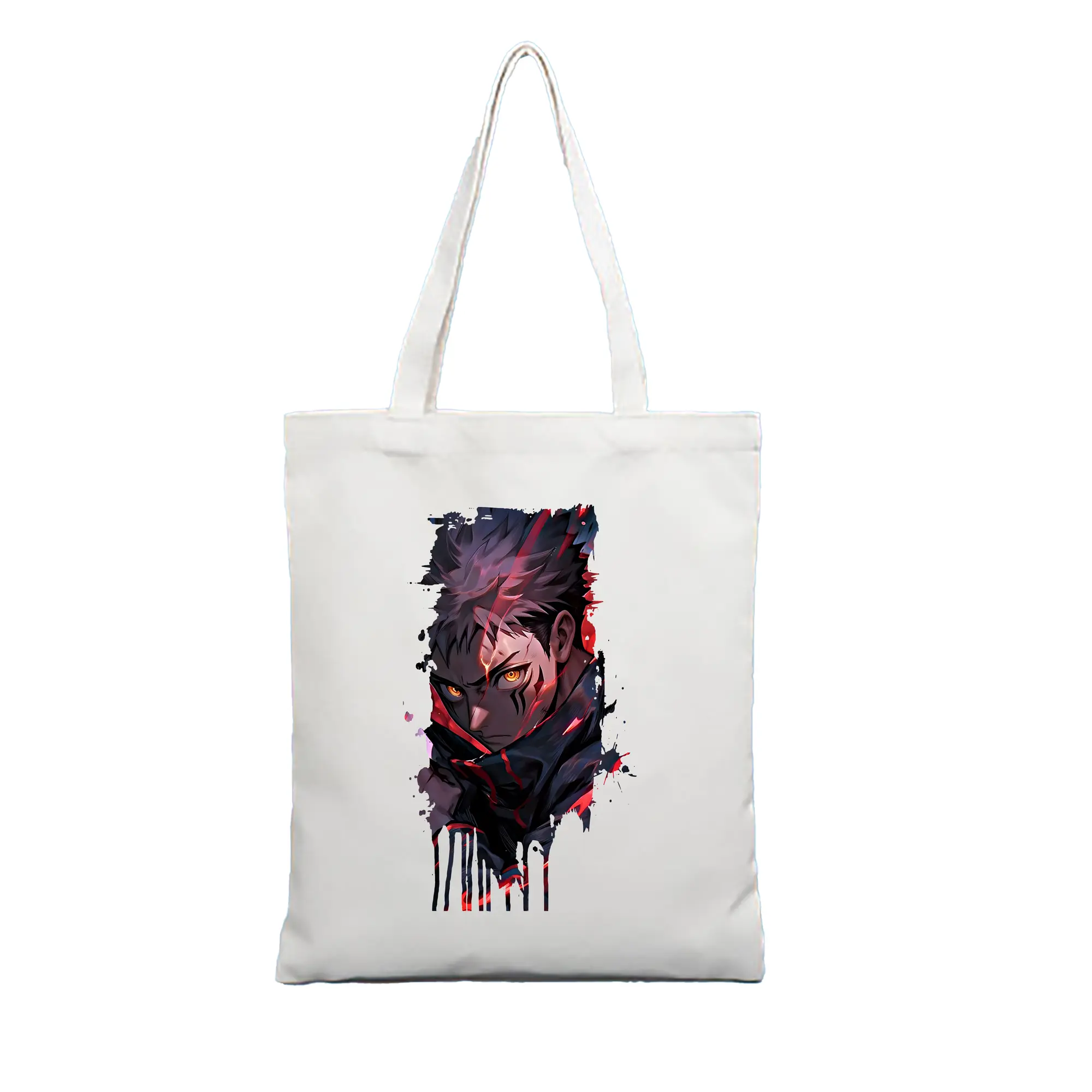呪術廻戦 グッズ,虎杖 悠仁 - 縦型キャンバス手提げバッグ（トートバッグ） ・ キャンバス素材 ・ ショッピング用 ・ 軽量 丈夫 お手入れ簡単