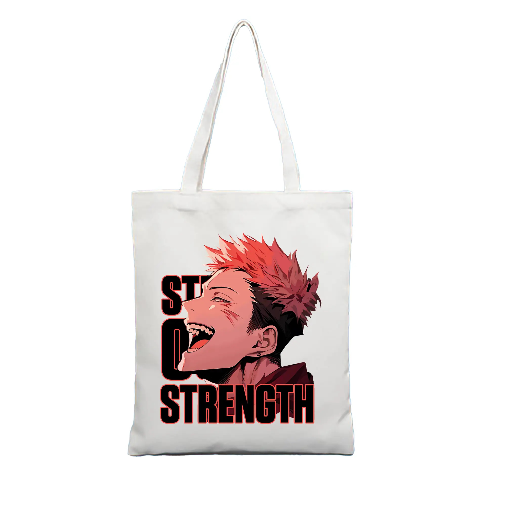 呪術廻戦 グッズ,虎杖 悠仁 - 縦型キャンバス手提げバッグ（トートバッグ） ・ キャンバス素材 ・ ショッピング用 ・ 軽量 丈夫 お手入れ簡単