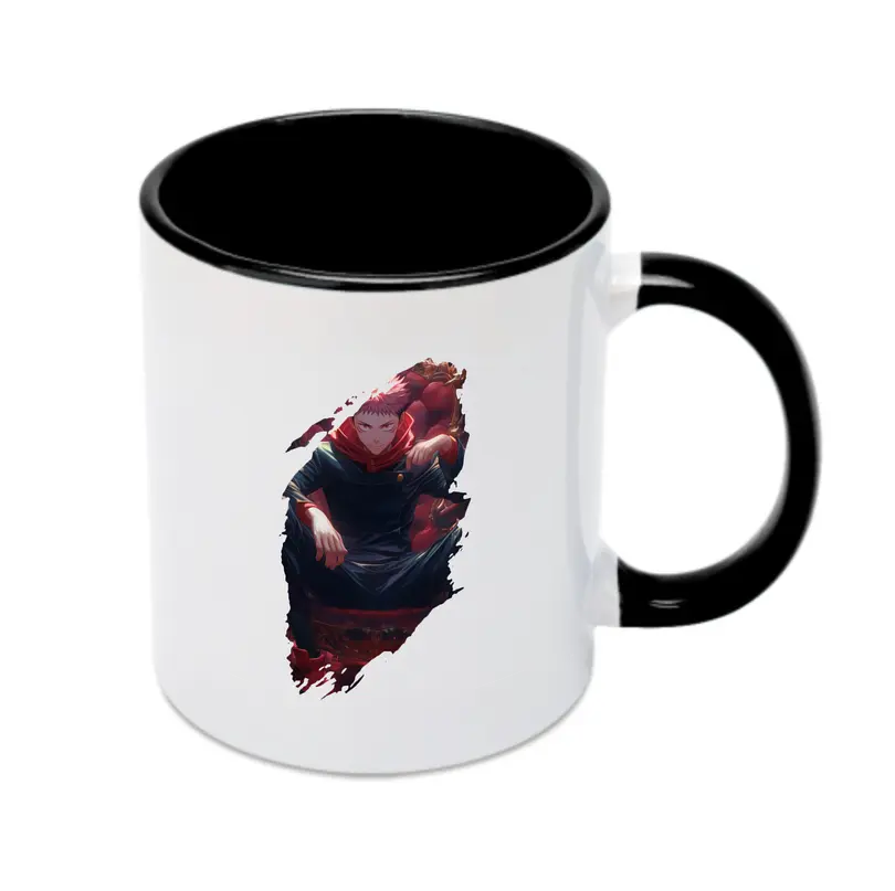 呪術廻戦 グッズ,虎杖 悠仁 - カラフルマグカップ ・ 陶器 ・ 熱転写プリント ・ 鮮やかデザイン ・ 耐久性 高品質 ・ コーヒー お茶 ギフト用