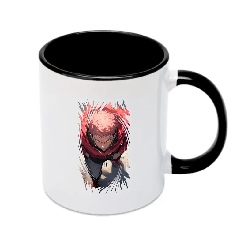 呪術廻戦 グッズ,虎杖 悠仁 - カラフルマグカップ ・ 陶器 ・ 熱転写プリント ・ 鮮やかデザイン ・ 耐久性 高品質 ・ コーヒー お茶 ギフト用
