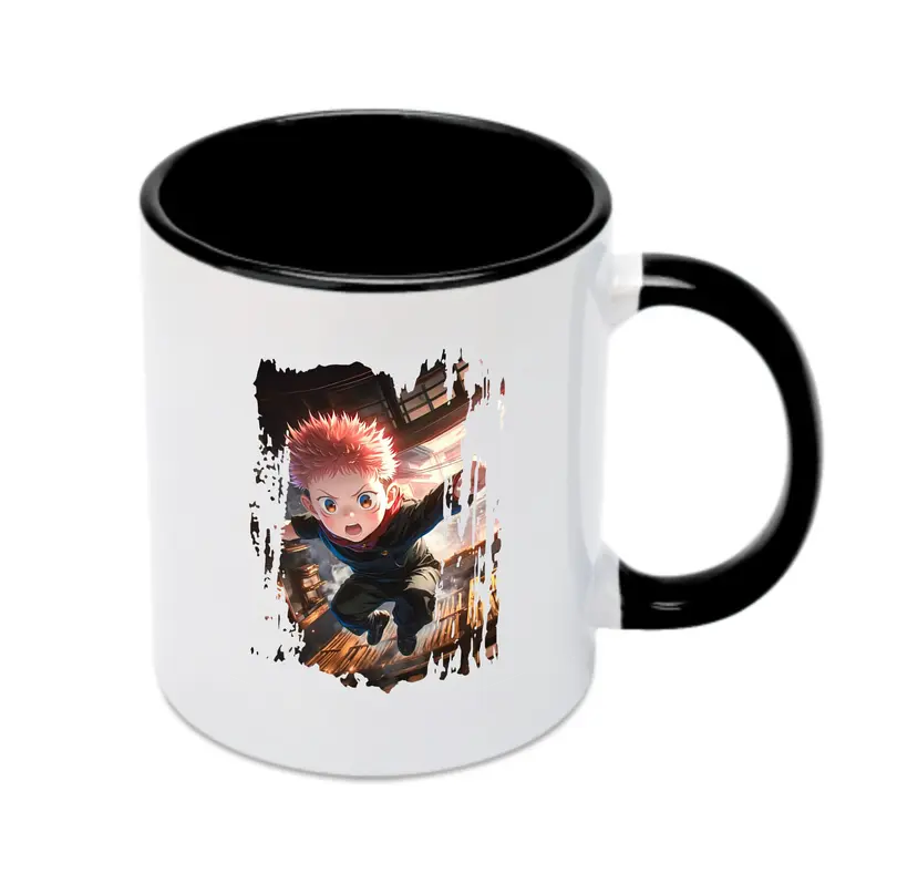 呪術廻戦 グッズ,虎杖 悠仁 - カラフルマグカップ ・ 陶器 ・ 熱転写プリント ・ 鮮やかデザイン ・ 耐久性 高品質 ・ コーヒー お茶 ギフト用