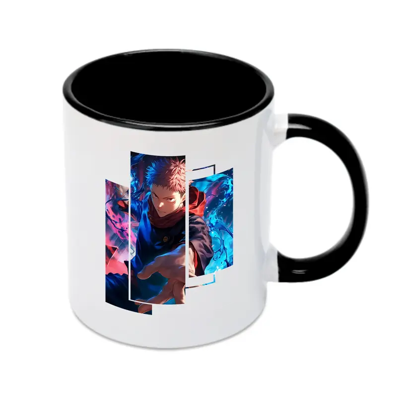 呪術廻戦 グッズ,虎杖 悠仁 - カラフルマグカップ ・ 陶器 ・ 熱転写プリント ・ 鮮やかデザイン ・ 耐久性 高品質 ・ コーヒー お茶 ギフト用