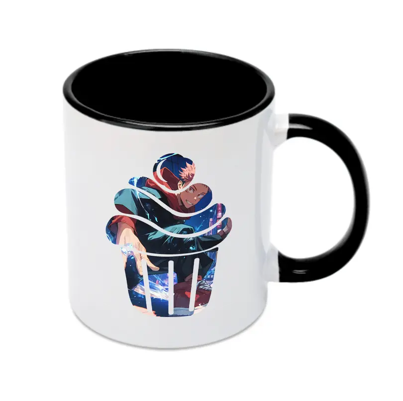 呪術廻戦 グッズ,虎杖 悠仁 - カラフルマグカップ ・ 陶器 ・ 熱転写プリント ・ 鮮やかデザイン ・ 耐久性 高品質 ・ コーヒー お茶 ギフト用