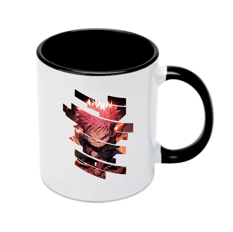呪術廻戦 グッズ,虎杖 悠仁 - カラフルマグカップ ・ 陶器 ・ 熱転写プリント ・ 鮮やかデザイン ・ 耐久性 高品質 ・ コーヒー お茶 ギフト用