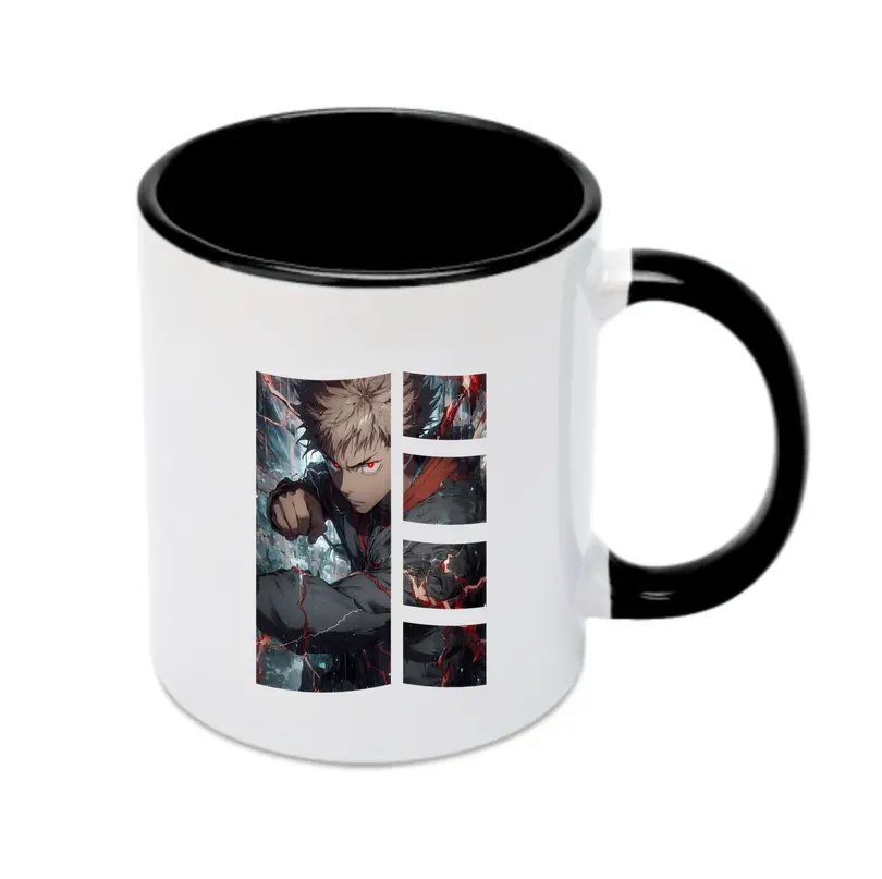 呪術廻戦 グッズ,虎杖 悠仁 - カラフルマグカップ ・ 陶器 ・ 熱転写プリント ・ 鮮やかデザイン ・ 耐久性 高品質 ・ コーヒー お茶 ギフト用