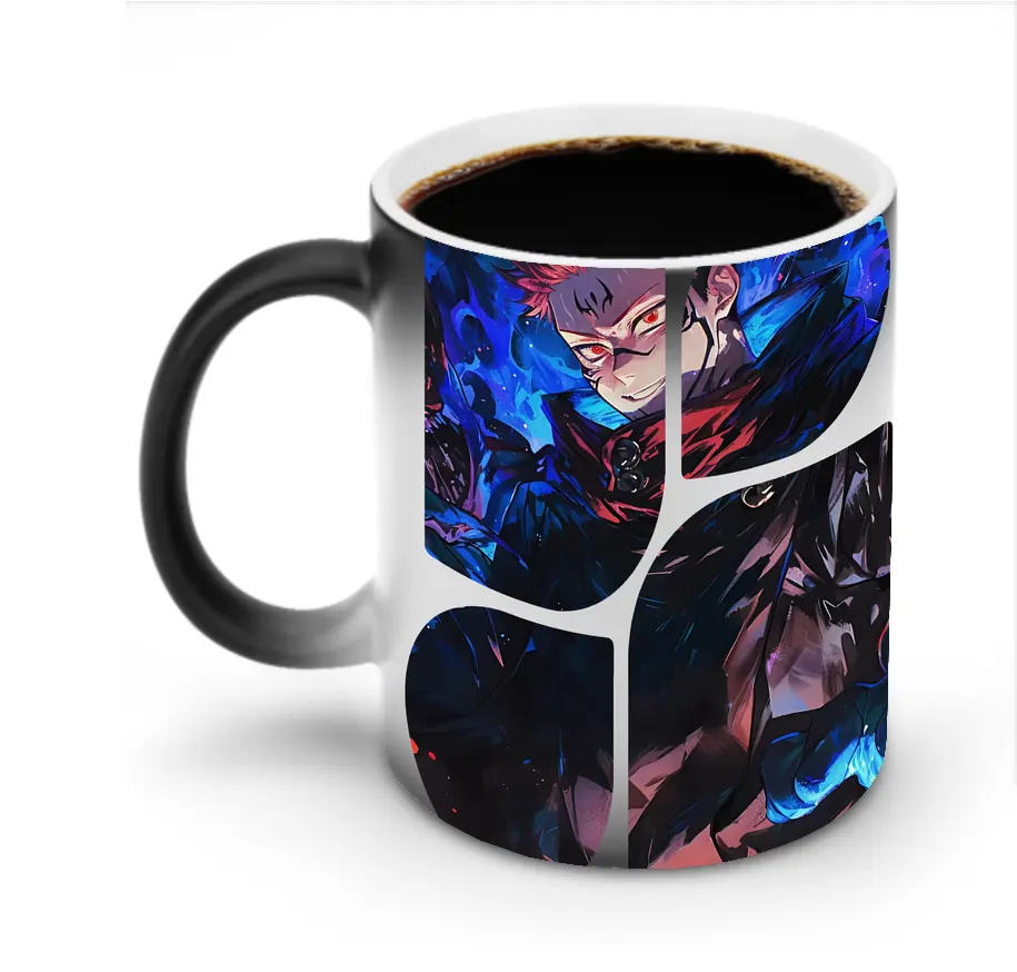 呪術廻戦 グッズ,虎杖 悠仁 - 変色マグカップ ・ セラミック ・ 熱転写プリント ・ 耐久性 高品質 ・ ギフト・自宅用 コーヒー お茶