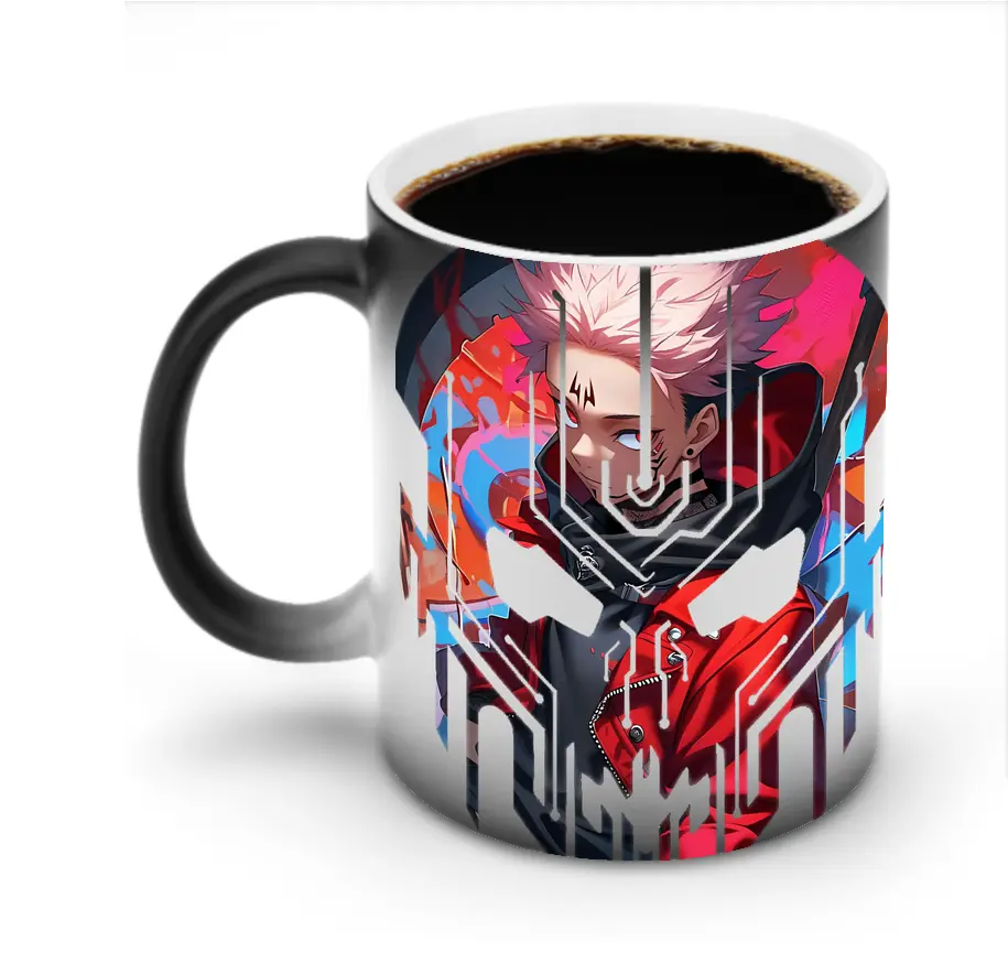 呪術廻戦 グッズ,虎杖 悠仁 - 変色マグカップ ・ セラミック ・ 熱転写プリント ・ 耐久性 高品質 ・ ギフト・自宅用 コーヒー お茶