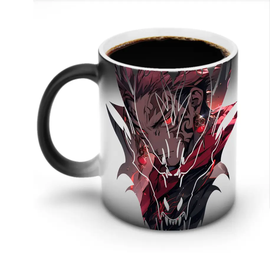 呪術廻戦 グッズ,虎杖 悠仁 - 変色マグカップ ・ セラミック ・ 熱転写プリント ・ 耐久性 高品質 ・ ギフト・自宅用 コーヒー お茶