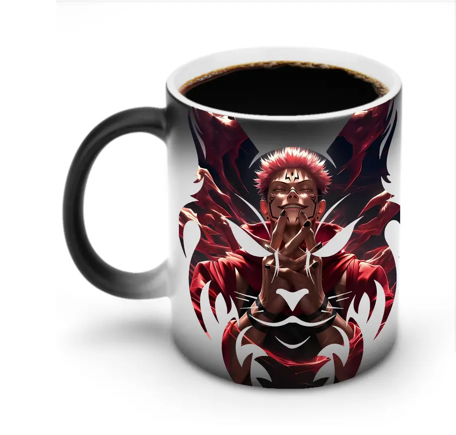 呪術廻戦 グッズ,虎杖 悠仁 - 変色マグカップ ・ セラミック ・ 熱転写プリント ・ 耐久性 高品質 ・ ギフト・自宅用 コーヒー お茶