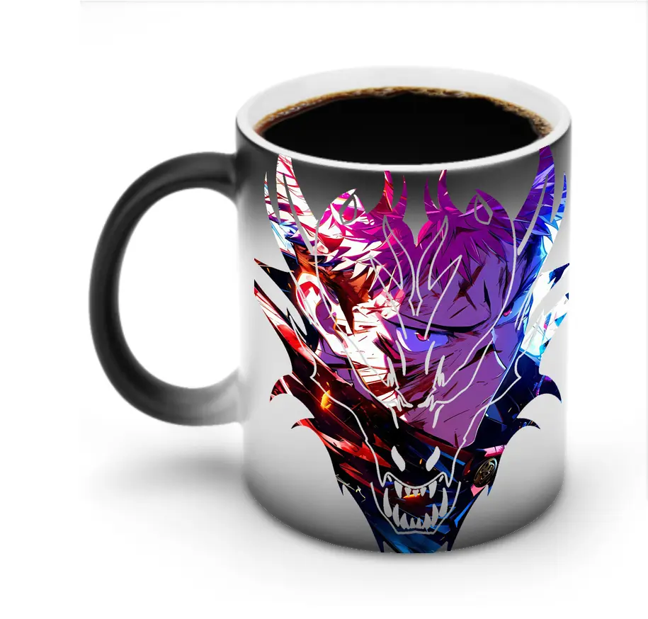 呪術廻戦 グッズ,虎杖 悠仁 - 変色マグカップ ・ セラミック ・ 熱転写プリント ・ 耐久性 高品質 ・ ギフト・自宅用 コーヒー お茶