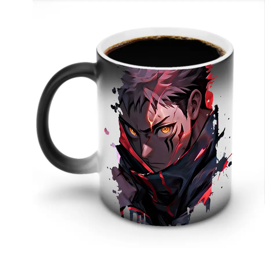 呪術廻戦 グッズ,虎杖 悠仁 - 変色マグカップ ・ セラミック ・ 熱転写プリント ・ 耐久性 高品質 ・ ギフト・自宅用 コーヒー お茶