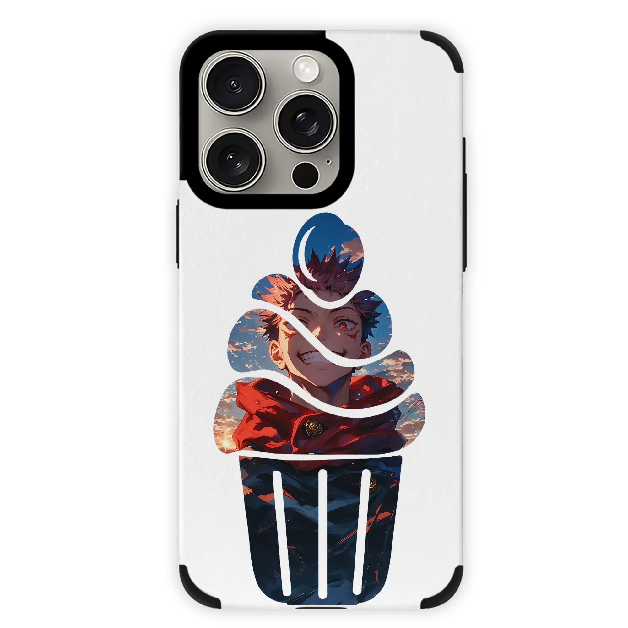 呪術廻戦 グッズ,虎杖 悠仁 - IPhone15ProMax対応 ・ PUレザースマホケース ・ 耐衝撃 ・ 黄変防止 ・ 360度全面保護 ・ 柔らか手触り ・ 3D立体ボタン